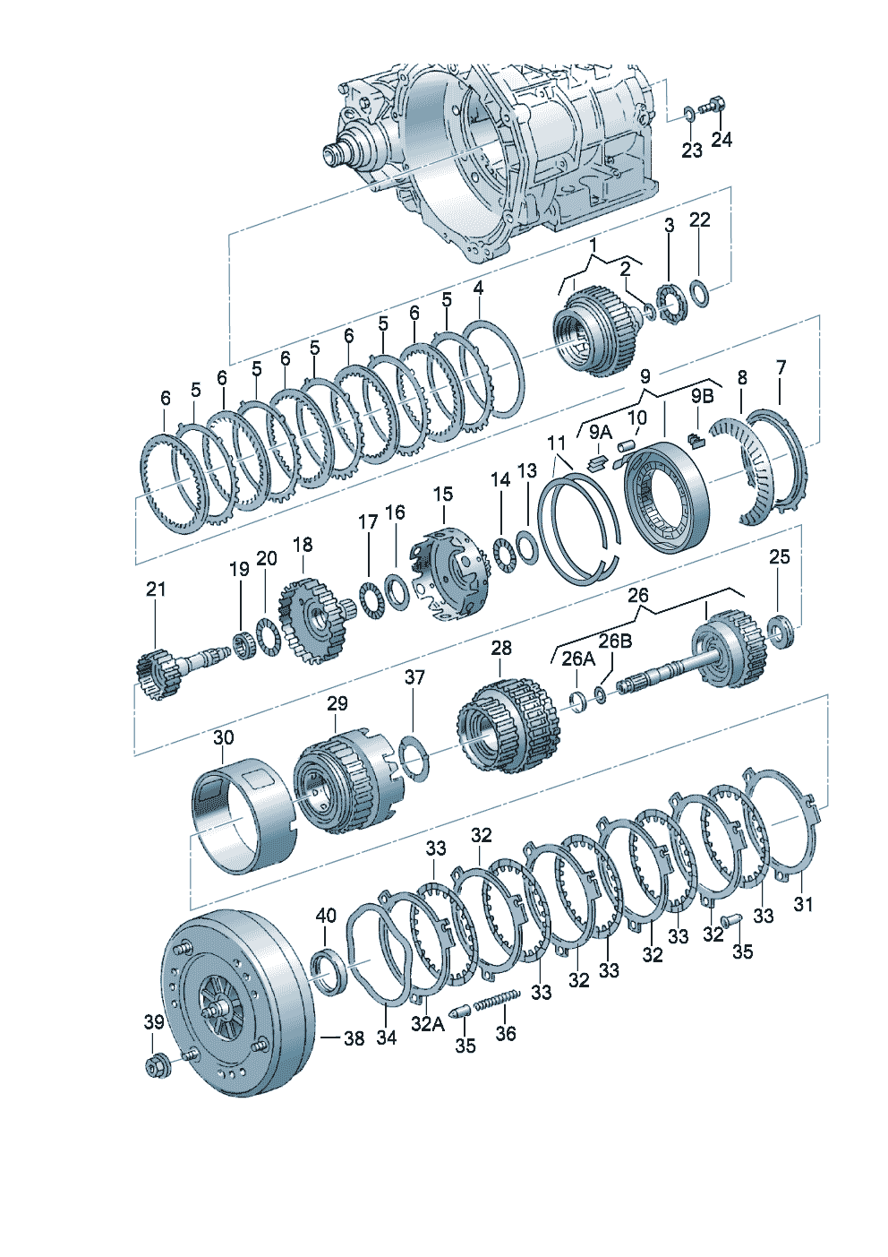 Volkswagen Golf (1993 - 1996) - Oil pump. for 4-speed automatic gearbox