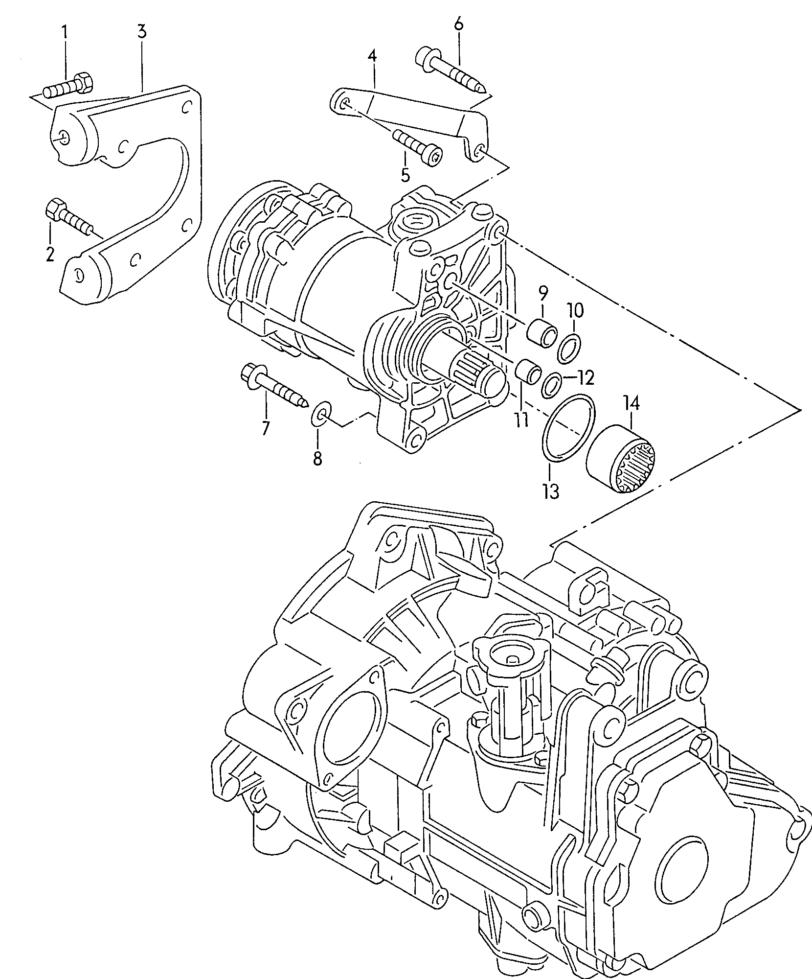 Volkswagen Golf/Var.-syn./Rall./Coun. (1986 - 1991) - Pinion gear set. for 5 speed manual transmiss.. Differential