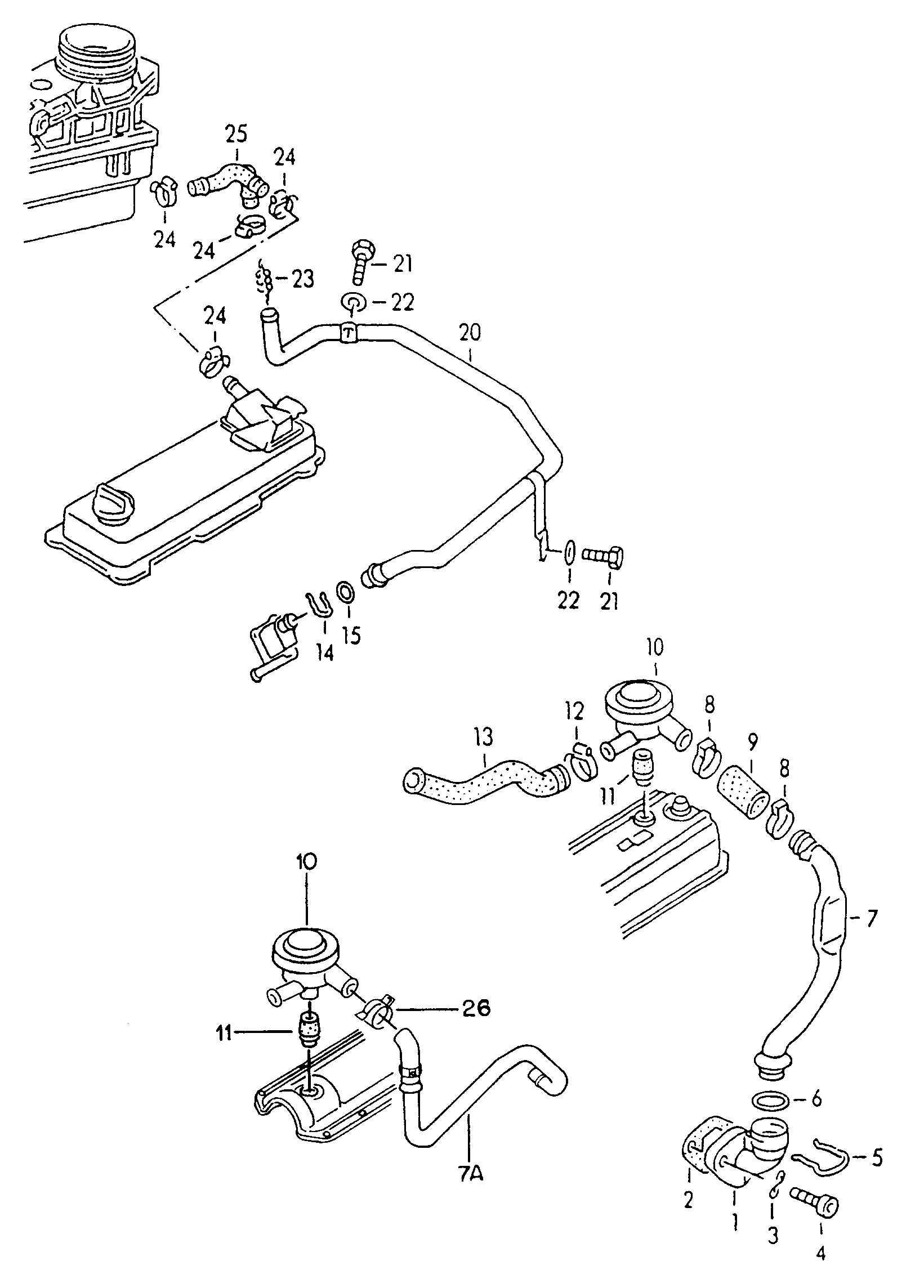 Volkswagen Golf (1993 - 1996) - Cylinder block with pistons. oil sump