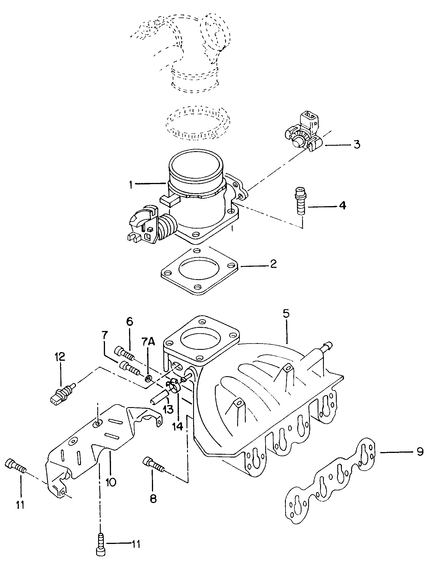 Volkswagen Golf (1993 - 1996) - Vacuum system