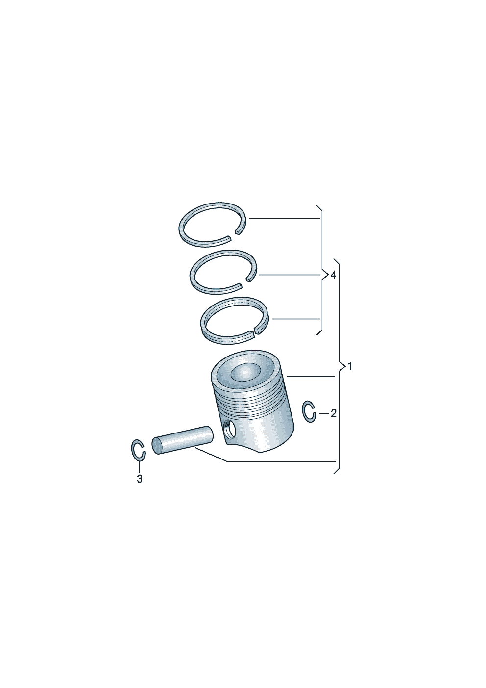 Volkswagen Golf/Golf R32 (2003 - 2006) - Piston ring. piston