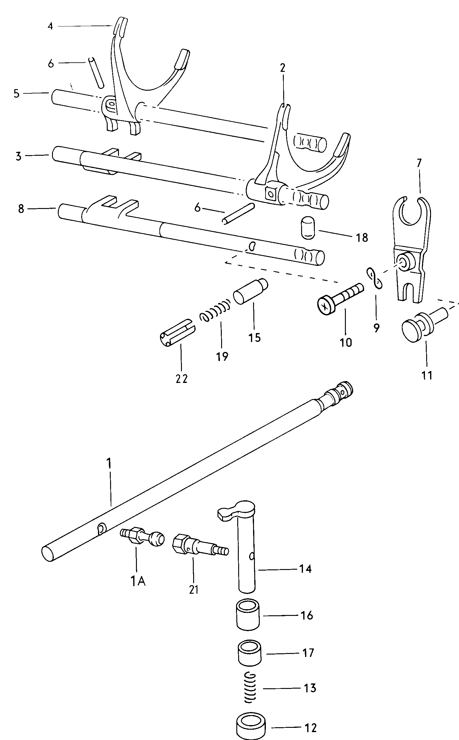 For 5 speed manual transmiss.. gears and shafts
