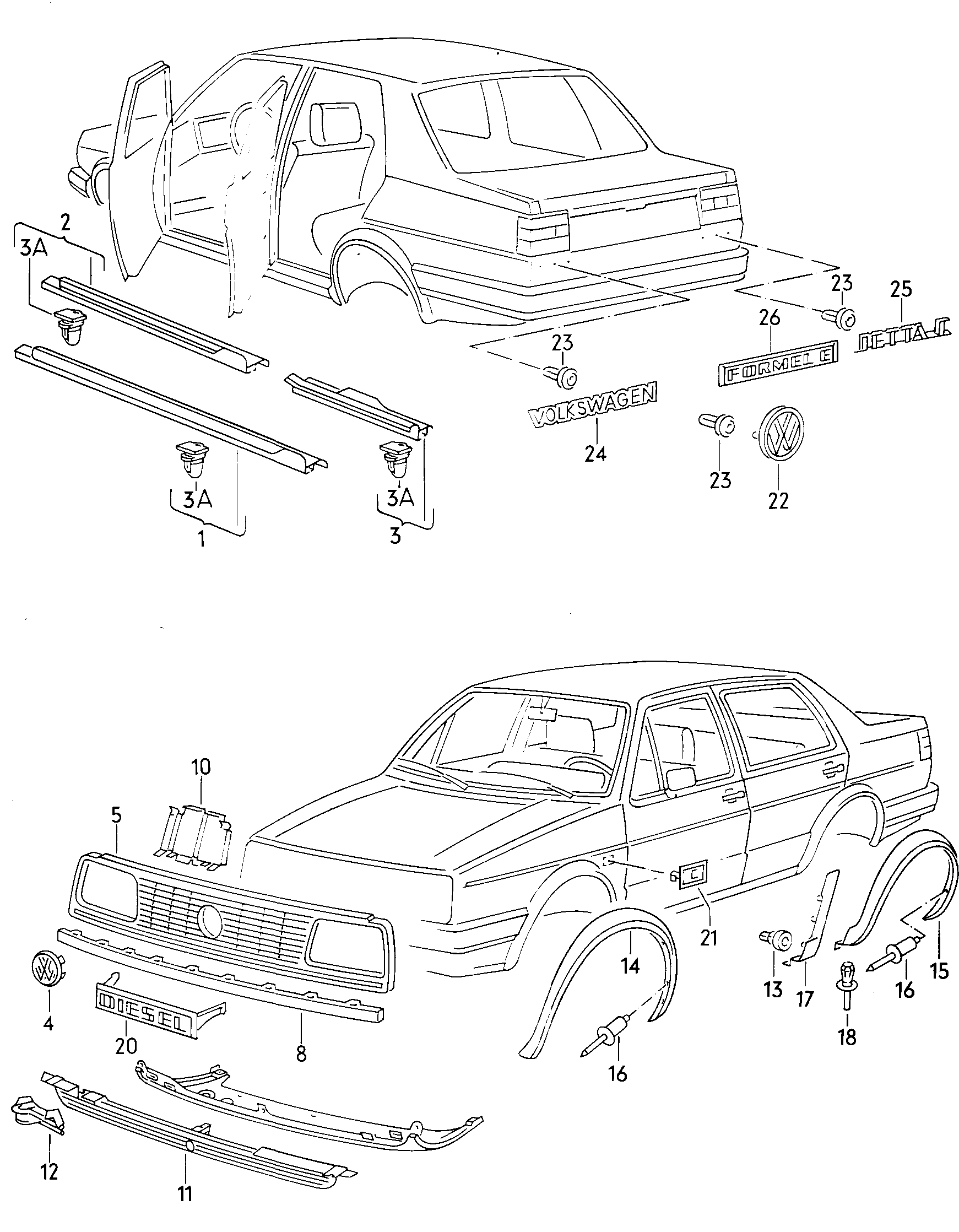 Moldings. Protective strips