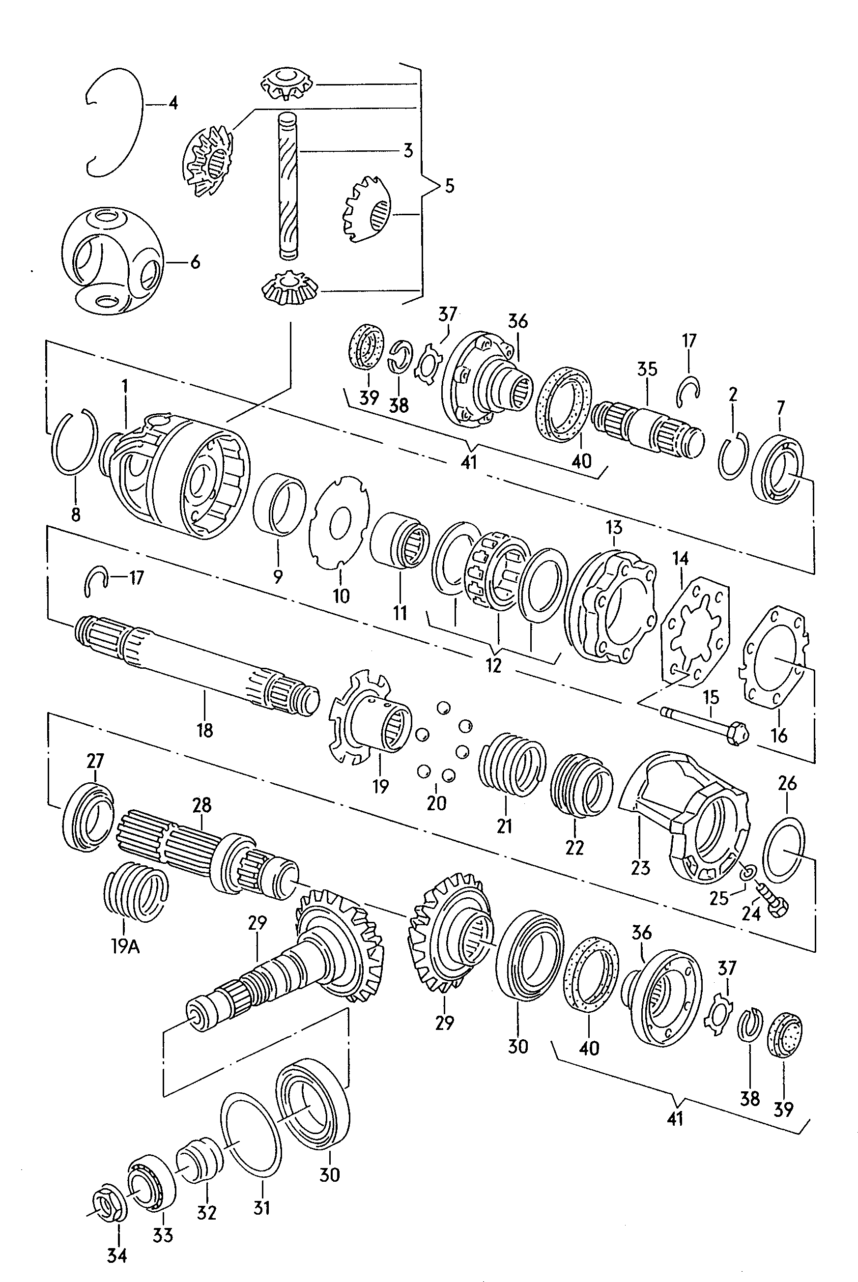 Volkswagen Golf/Var.-syn./Rall./Coun. (1986 - 1991) - Final drive. viscous coupling