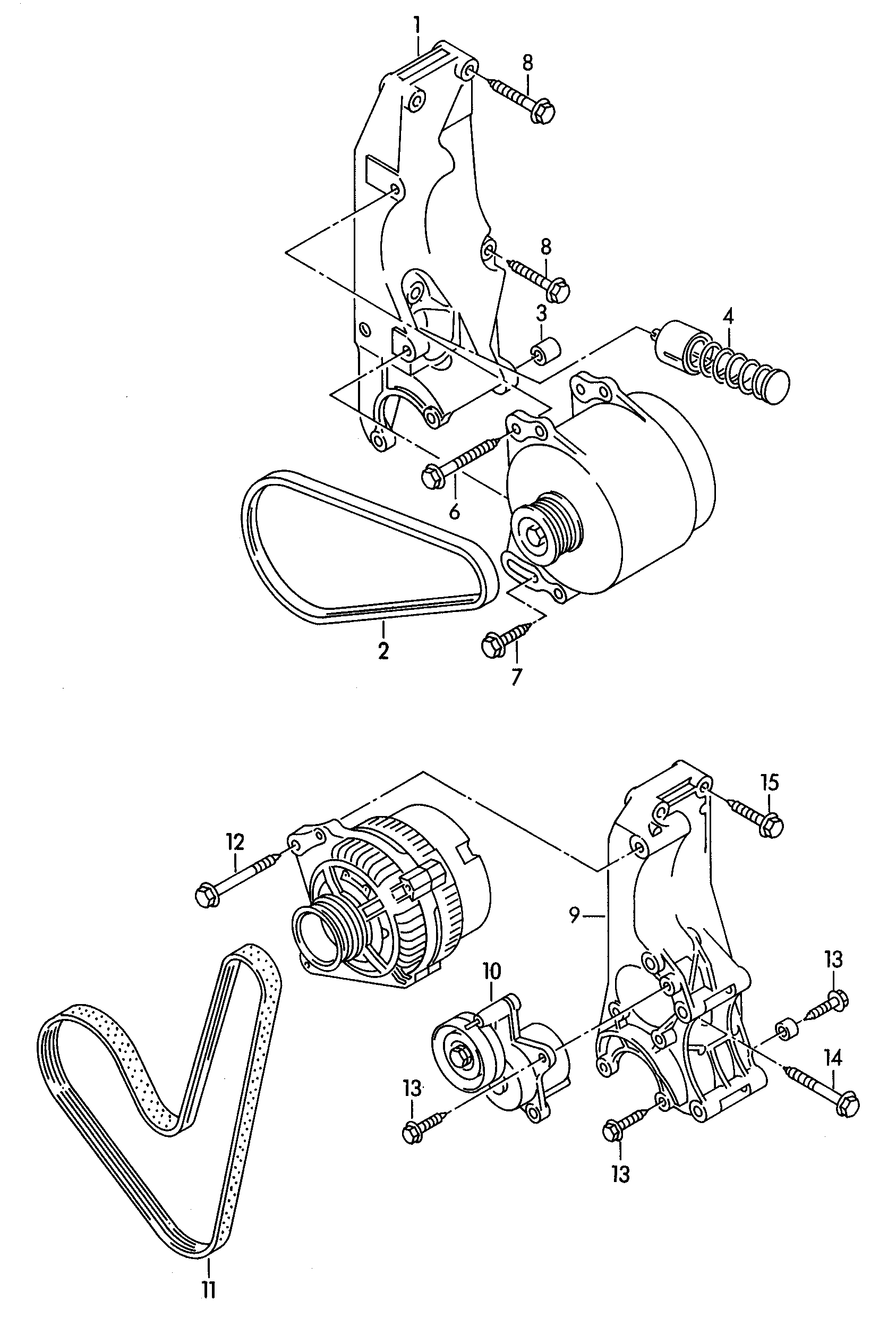 Volkswagen Golf (1995) - Alternator versions
