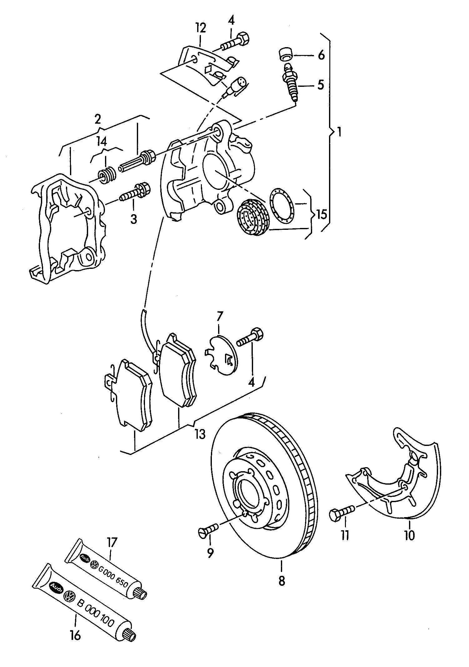 Volkswagen Golf (1995) - Disc brake