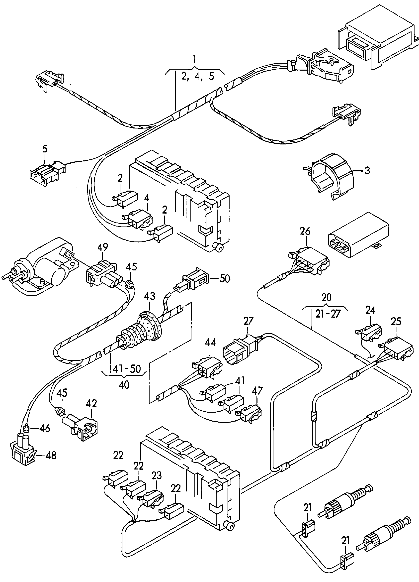 Volkswagen Golf (1993 - 1996) - Wiring set for engine