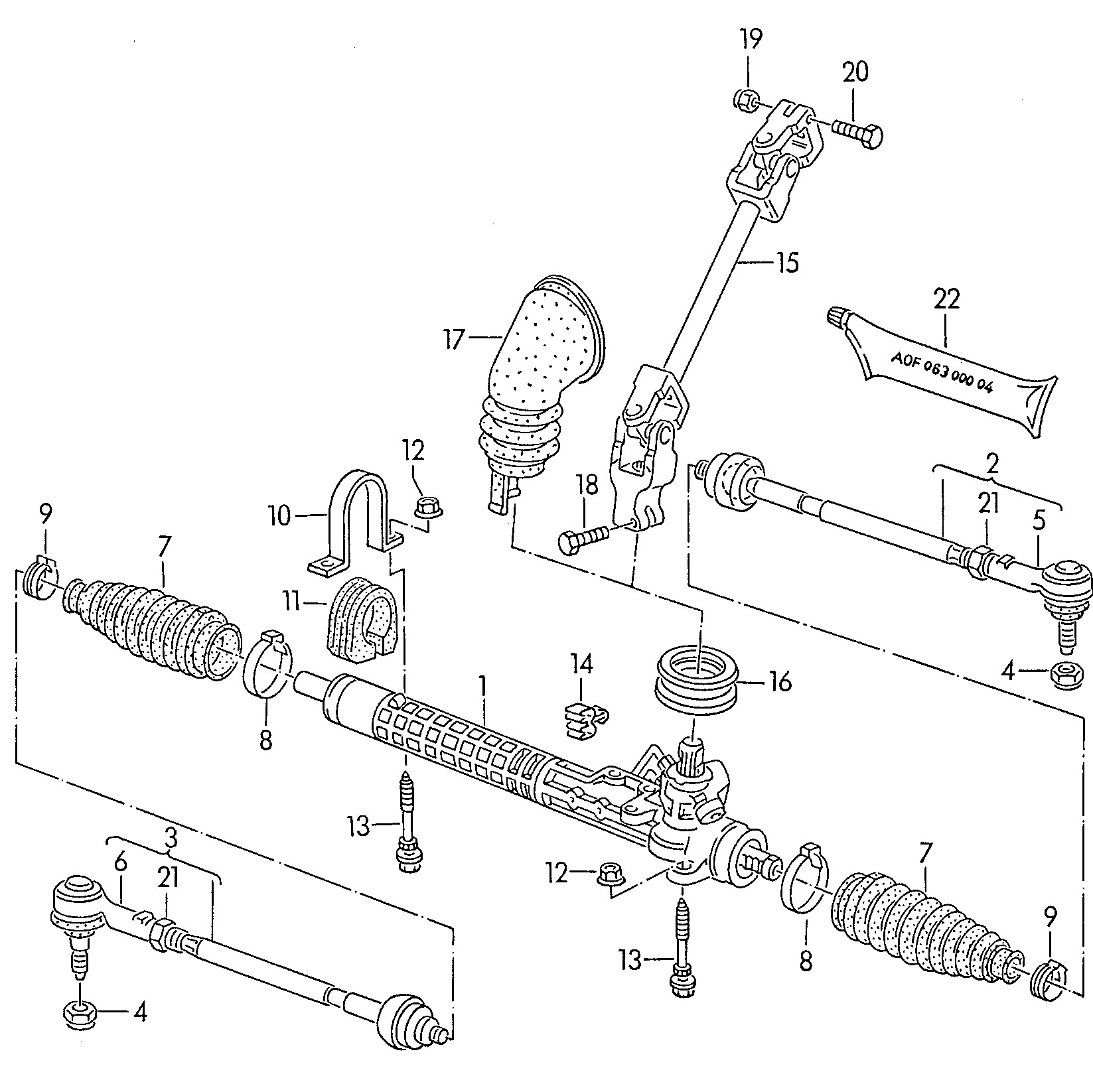 Track rod. Steering gear