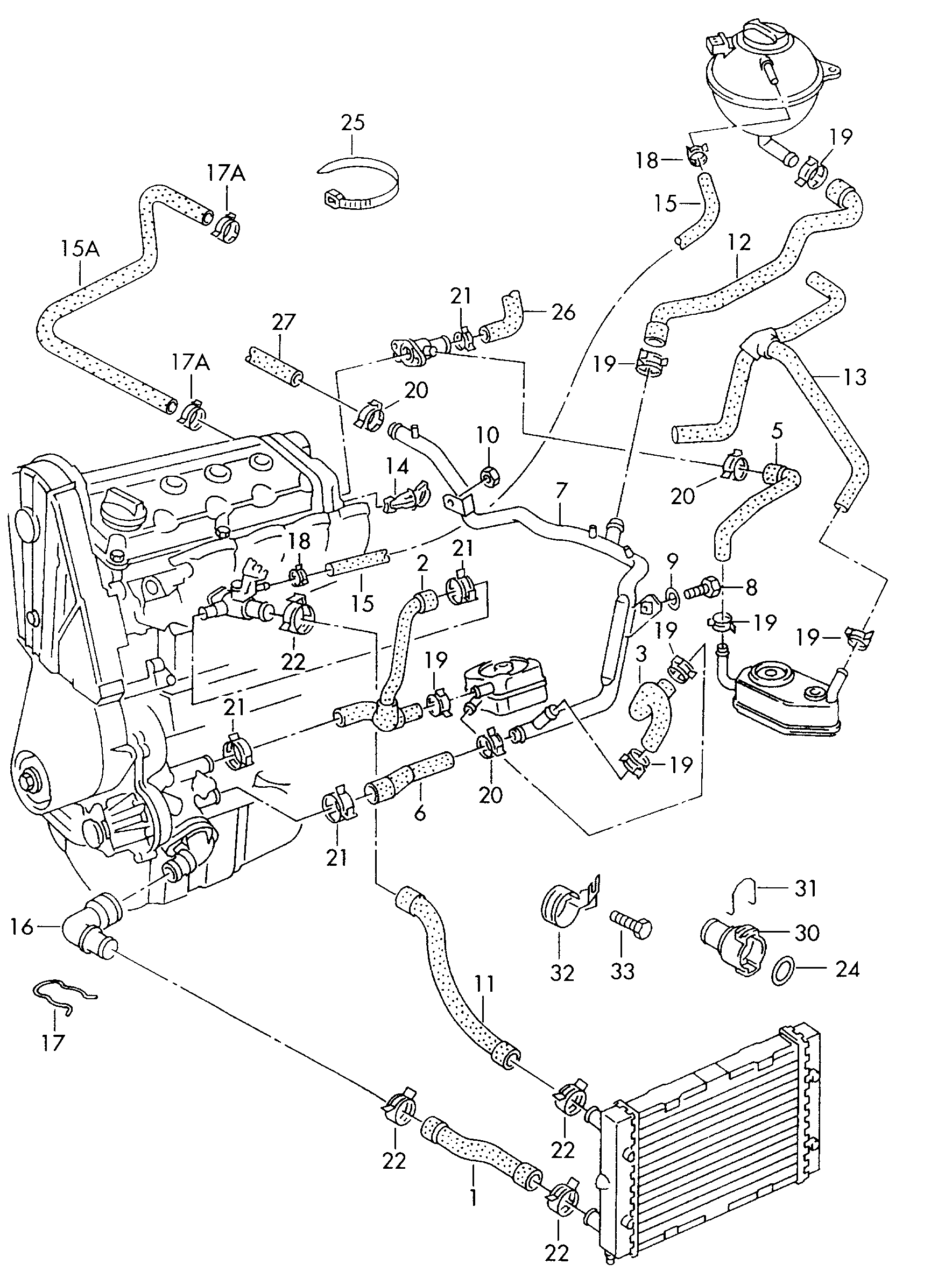 Volkswagen Golf (1997 - 1998) - Coolant pump