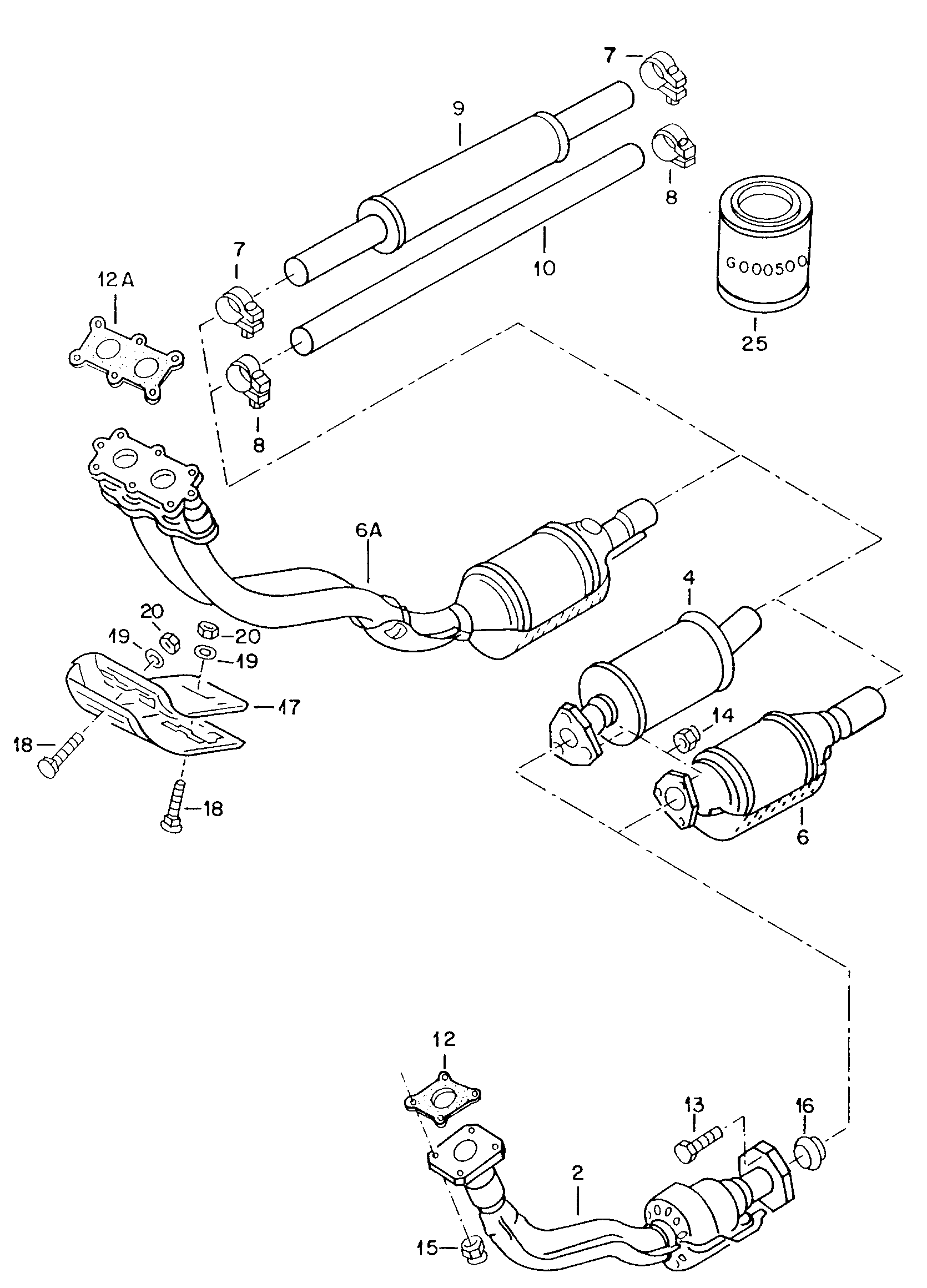 Volkswagen Golf (1993 - 1996) - Exhaust manifolds