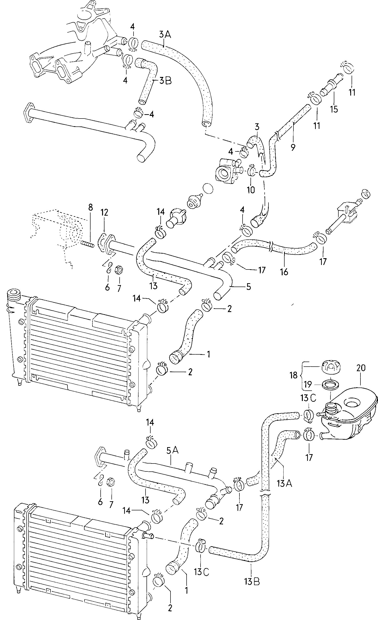 Volkswagen Golf (1982 - 1984) - Coolant pump