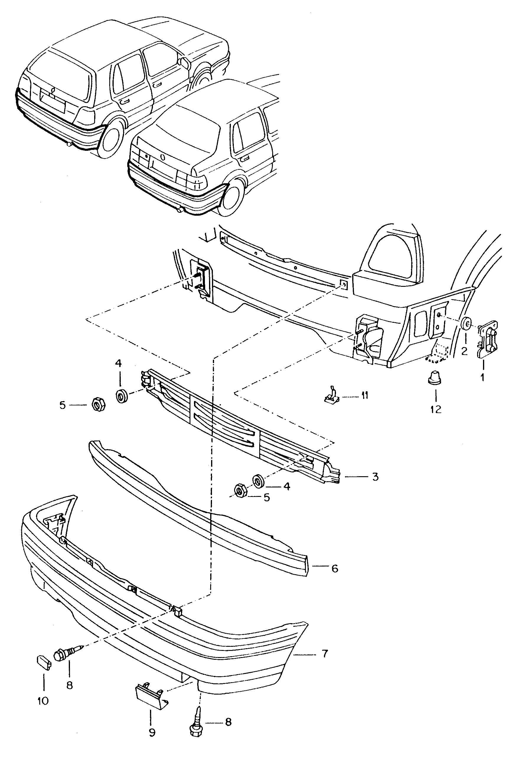Volkswagen Golf (1993 - 1996) - Bumper