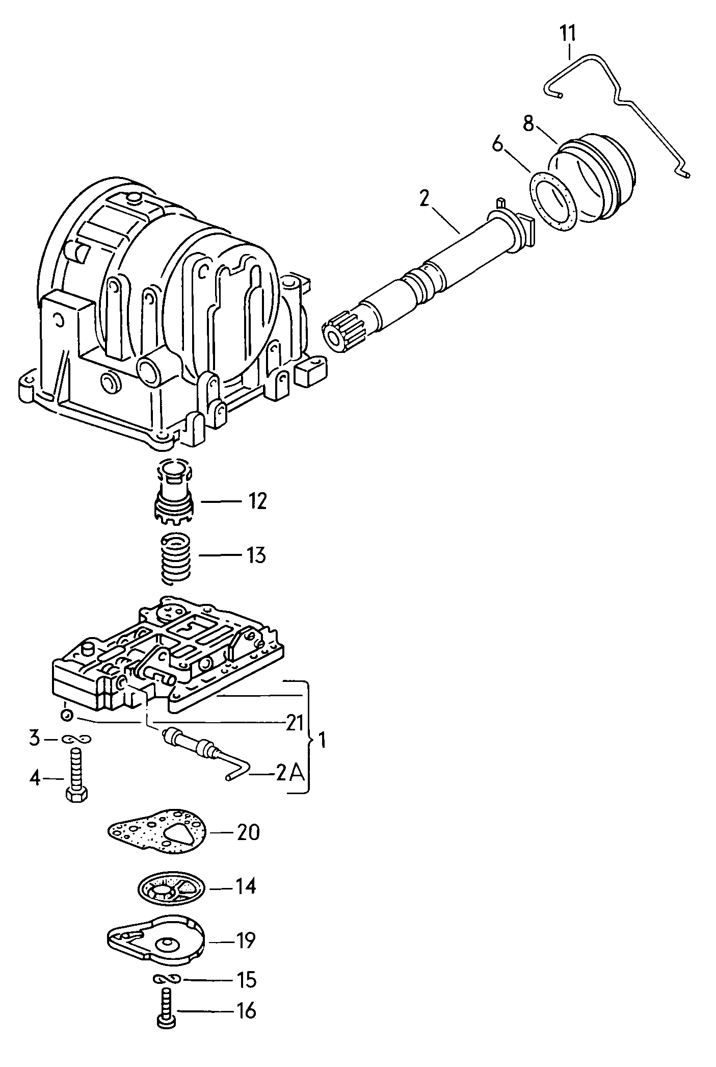 Oil strainer. for 3-speed automatic gearbox. valve body