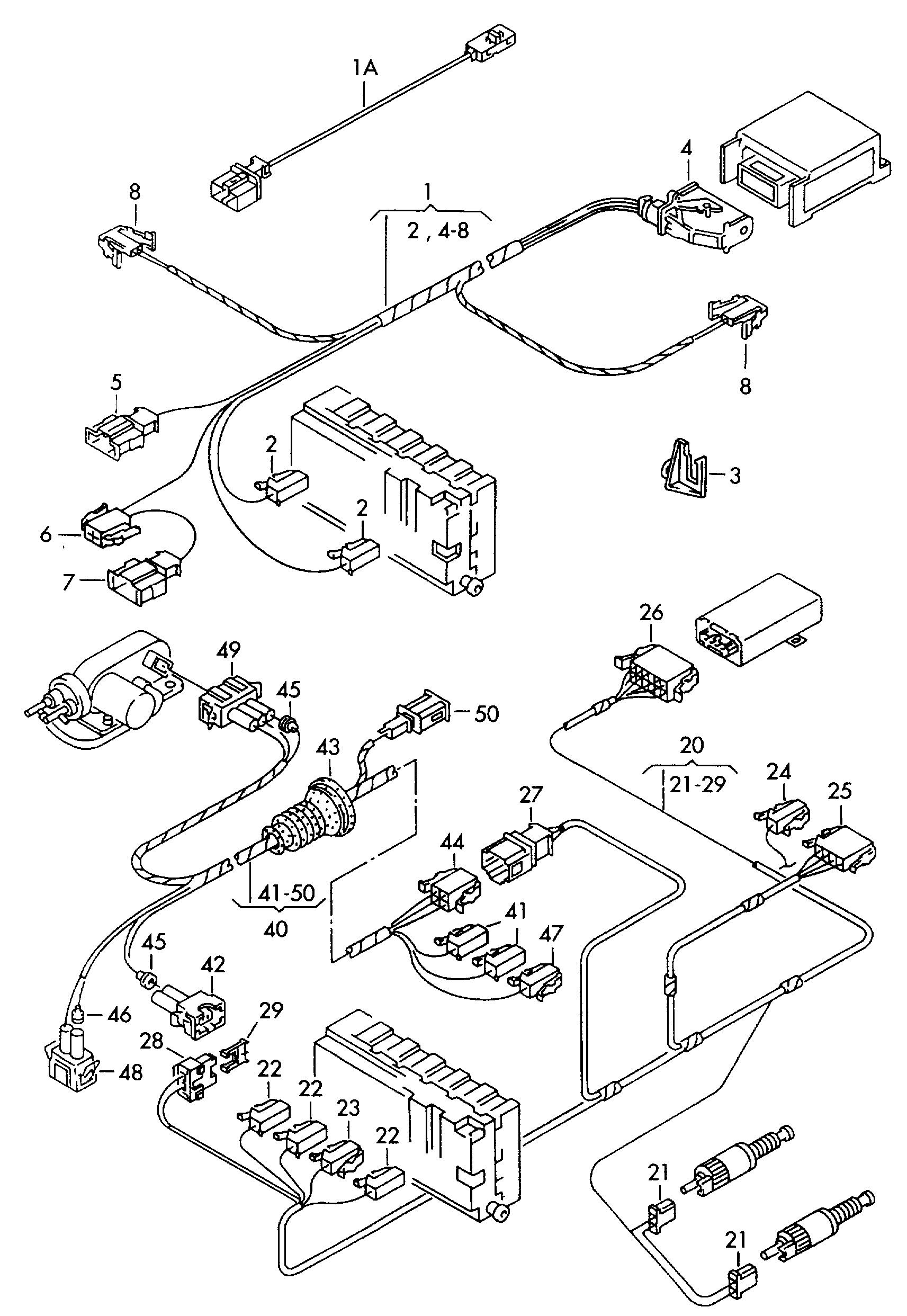 Volkswagen Golf (1997 - 1998) - Wiring set for engine