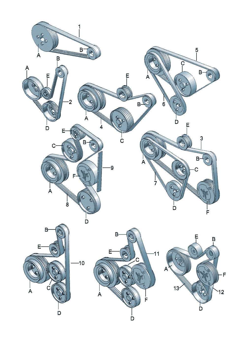 Volkswagen Golf (1997 - 1998) - Alternator versions