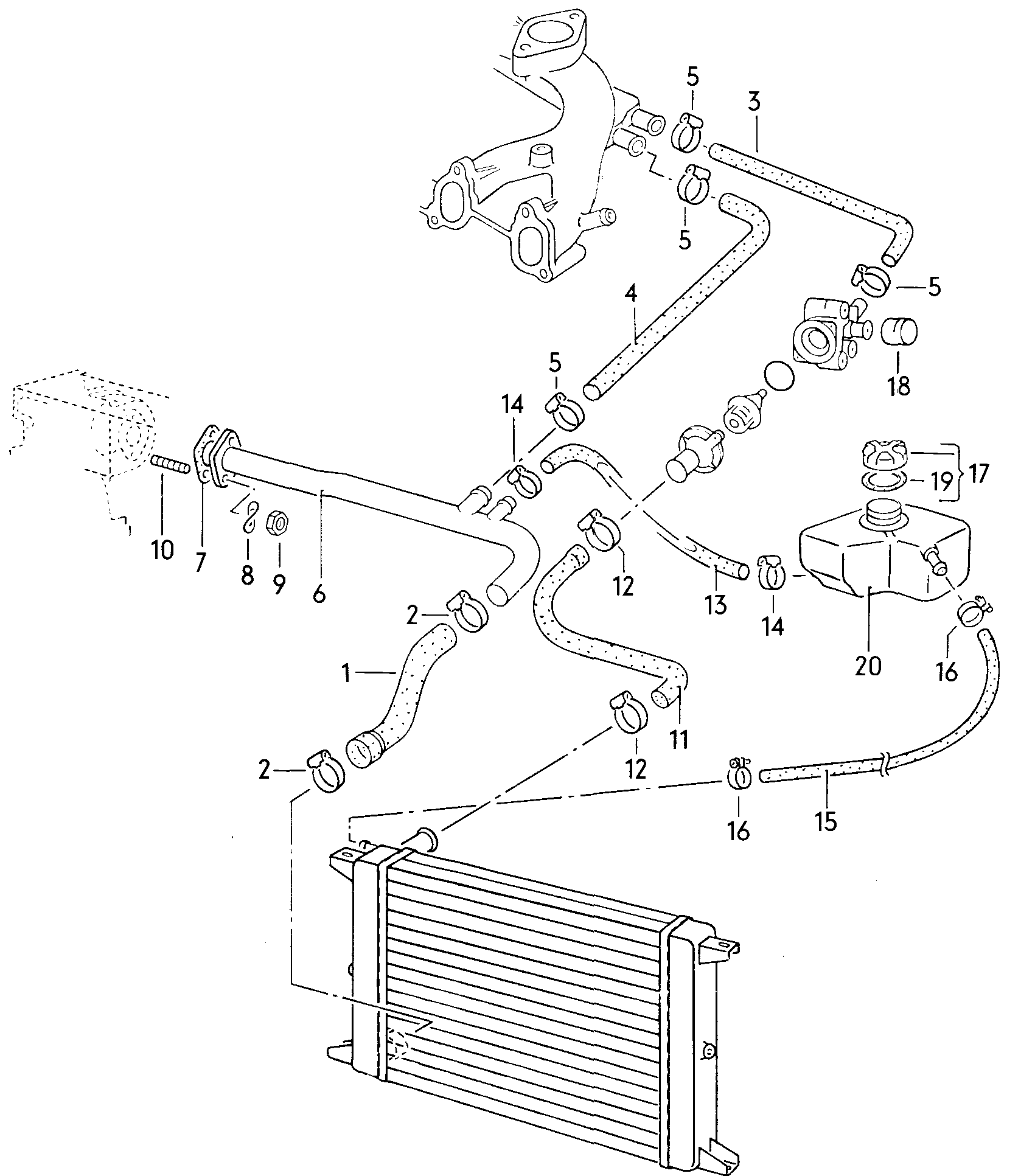 Volkswagen Golf (1982 - 1984) - Coolant pump