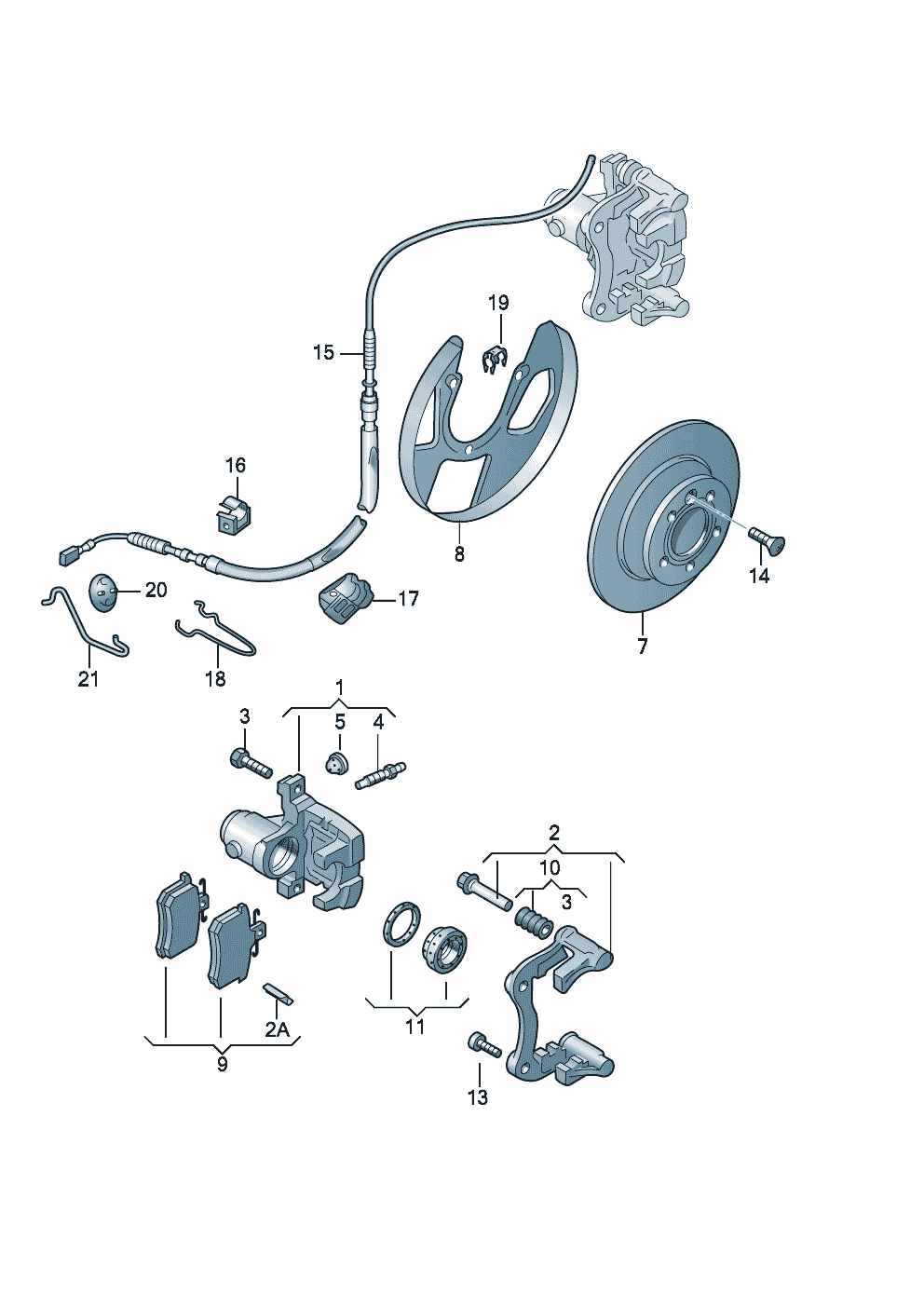 Volkswagen Golf/Golf R32 (2003 - 2006) - Disc brake