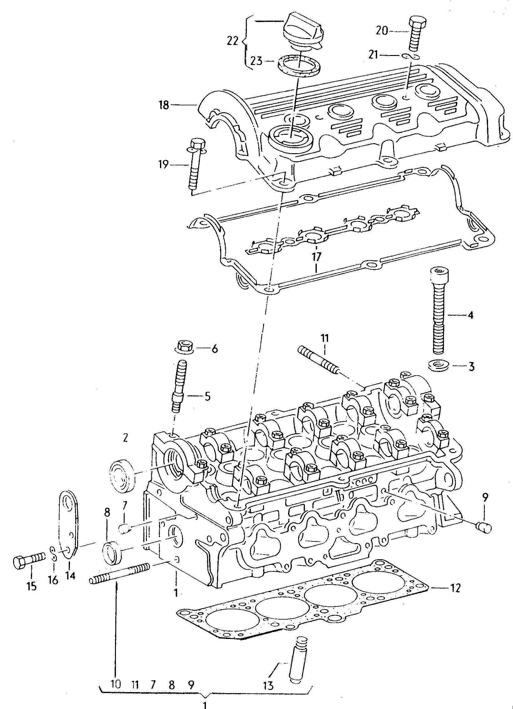 Cylinder block. oil sump