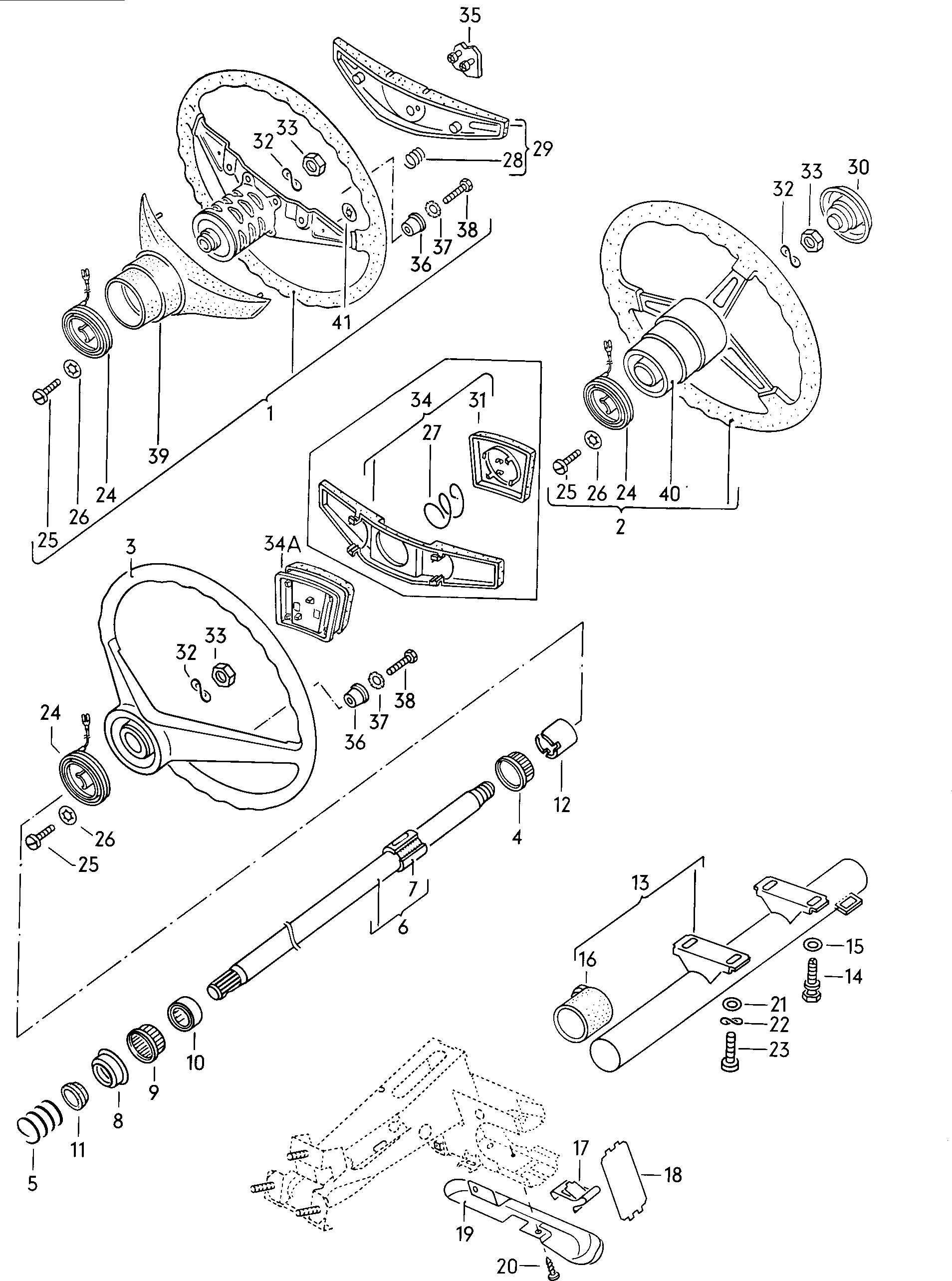 Volkswagen Golf (1979 - 1980) - Track rod. Steering gear