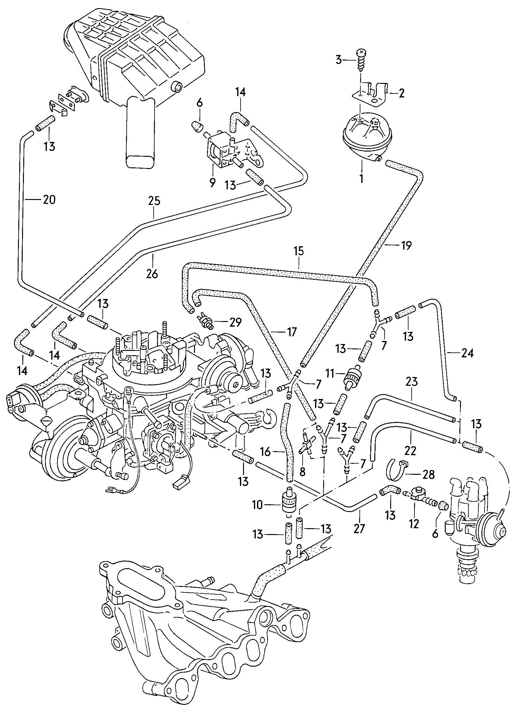 Volkswagen Golf (1990 - 1992) - Carburettor