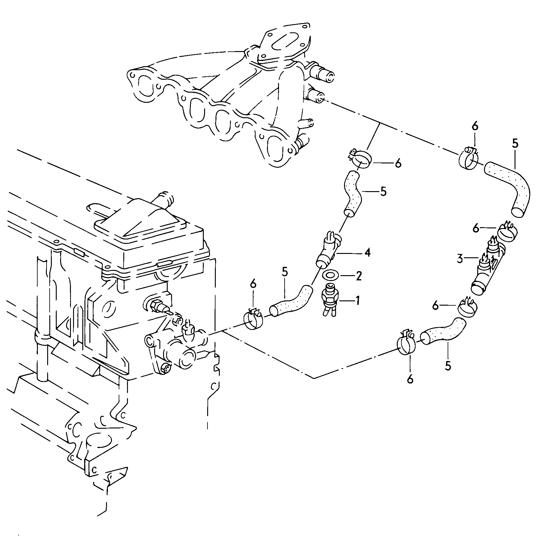 Volkswagen Golf (1982 - 1984) - Coolant pump