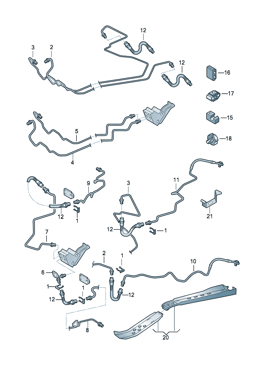Volkswagen Golf/Golf R32 (2003 - 2006) - Reservoir. Brake master cylinder
