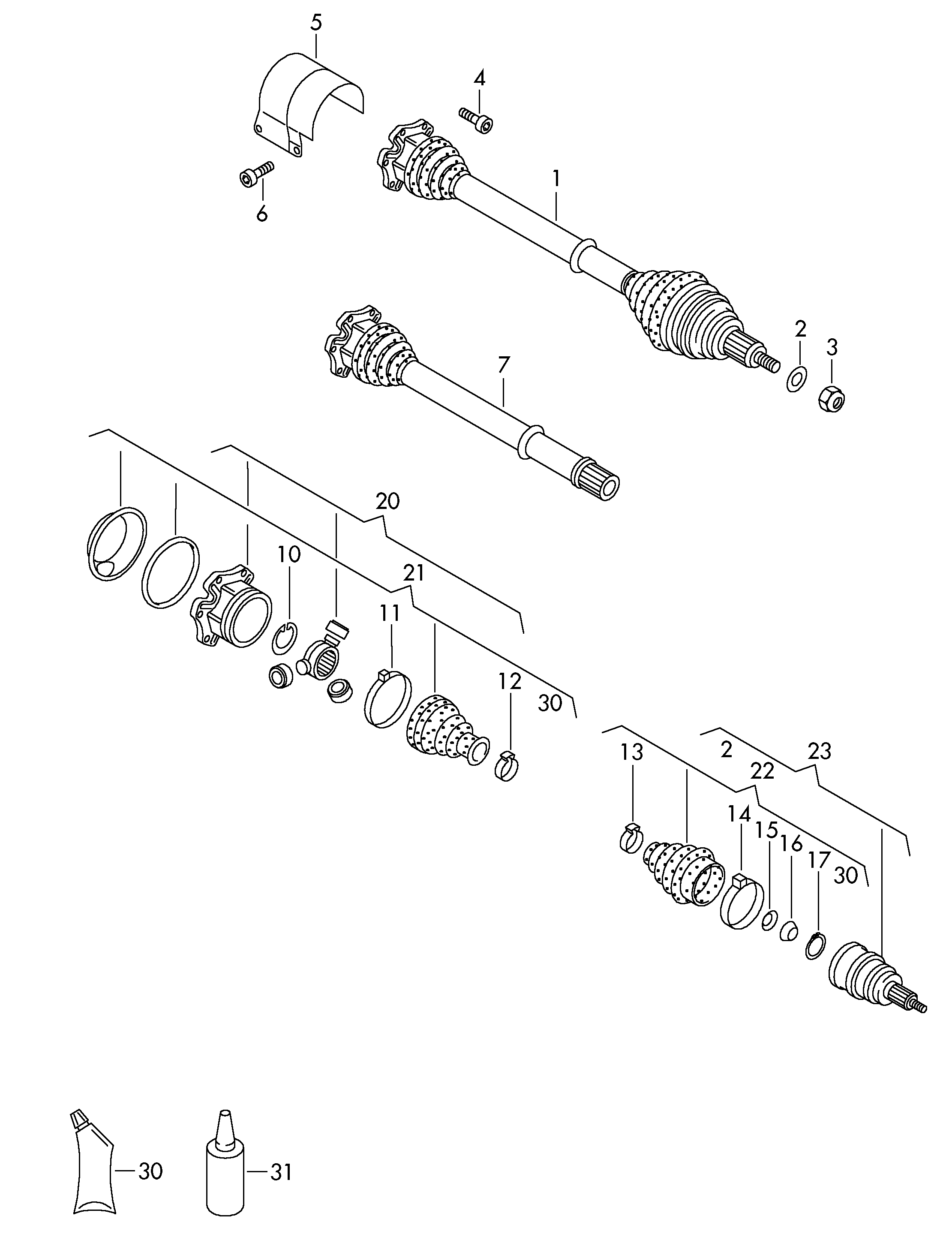 Volkswagen Golf (1996) - Wishbone. Wheel bearing housing. suspension