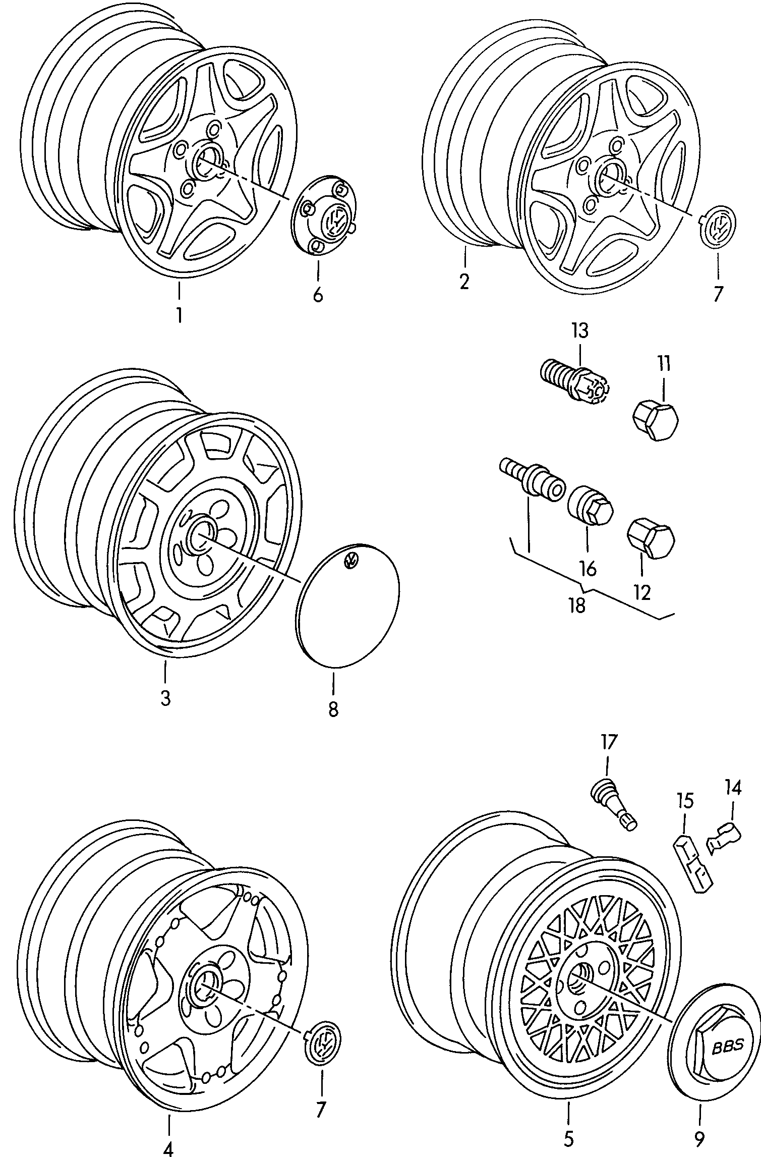 Volkswagen Golf (1997 - 1998) - Steel rim