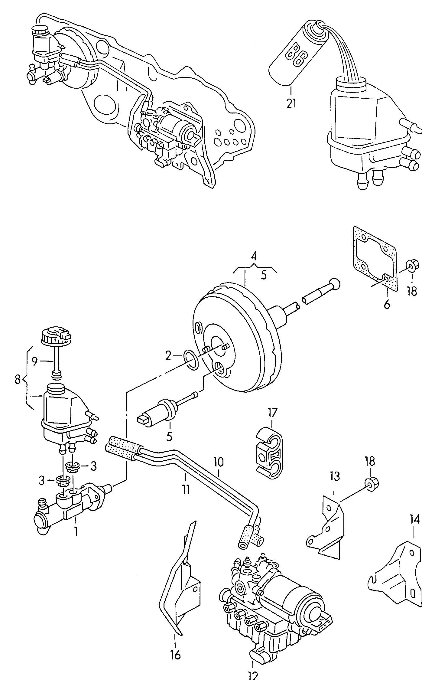 Volkswagen Golf Cabriolet (1994 - 1998) - Anti-locking brake syst. -abs