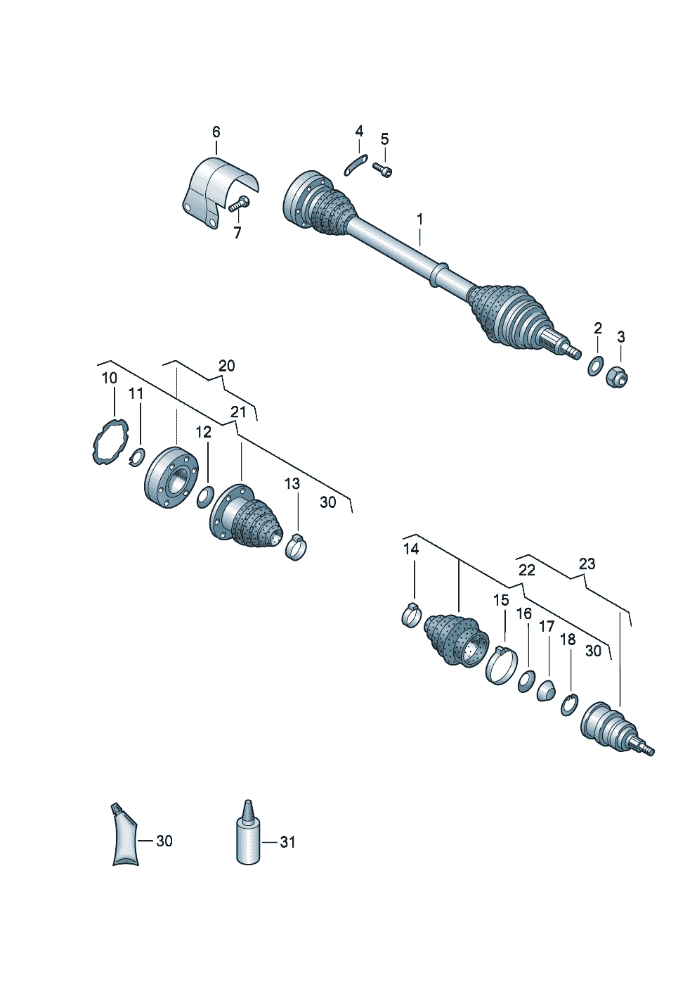 Volkswagen Golf (1995) - Wishbone. Wheel bearing housing. suspension