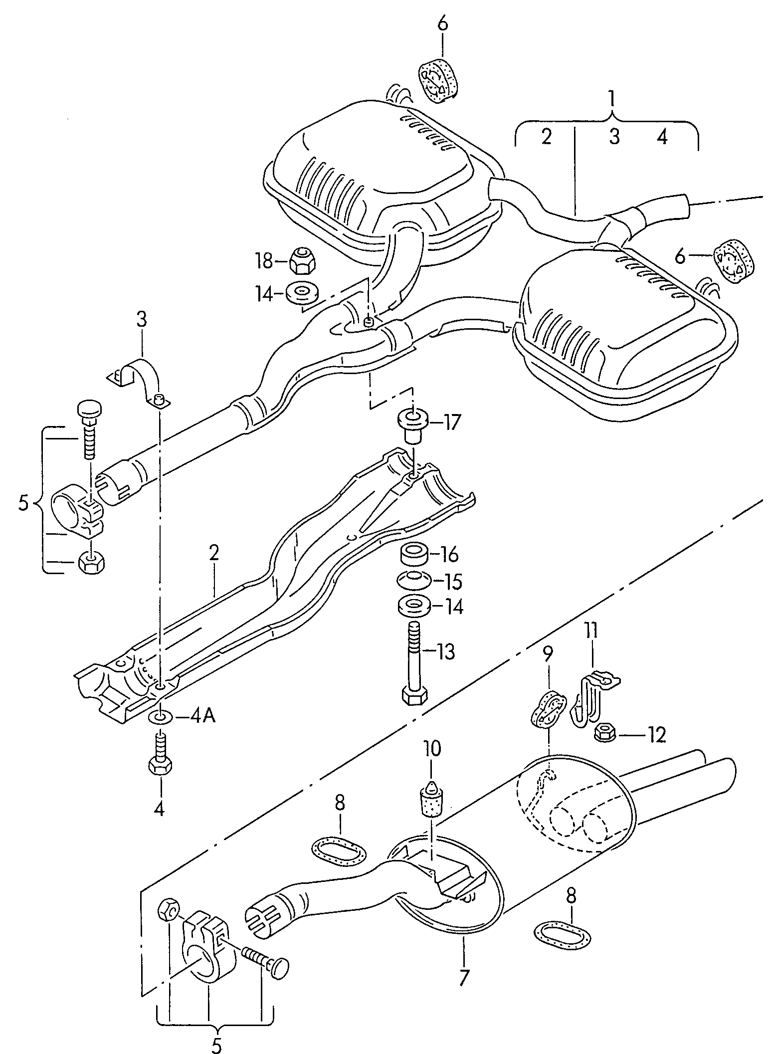 Volkswagen Golf/Var.-syn./Rall./Coun. (1986 - 1991) - Exhaust manifolds
