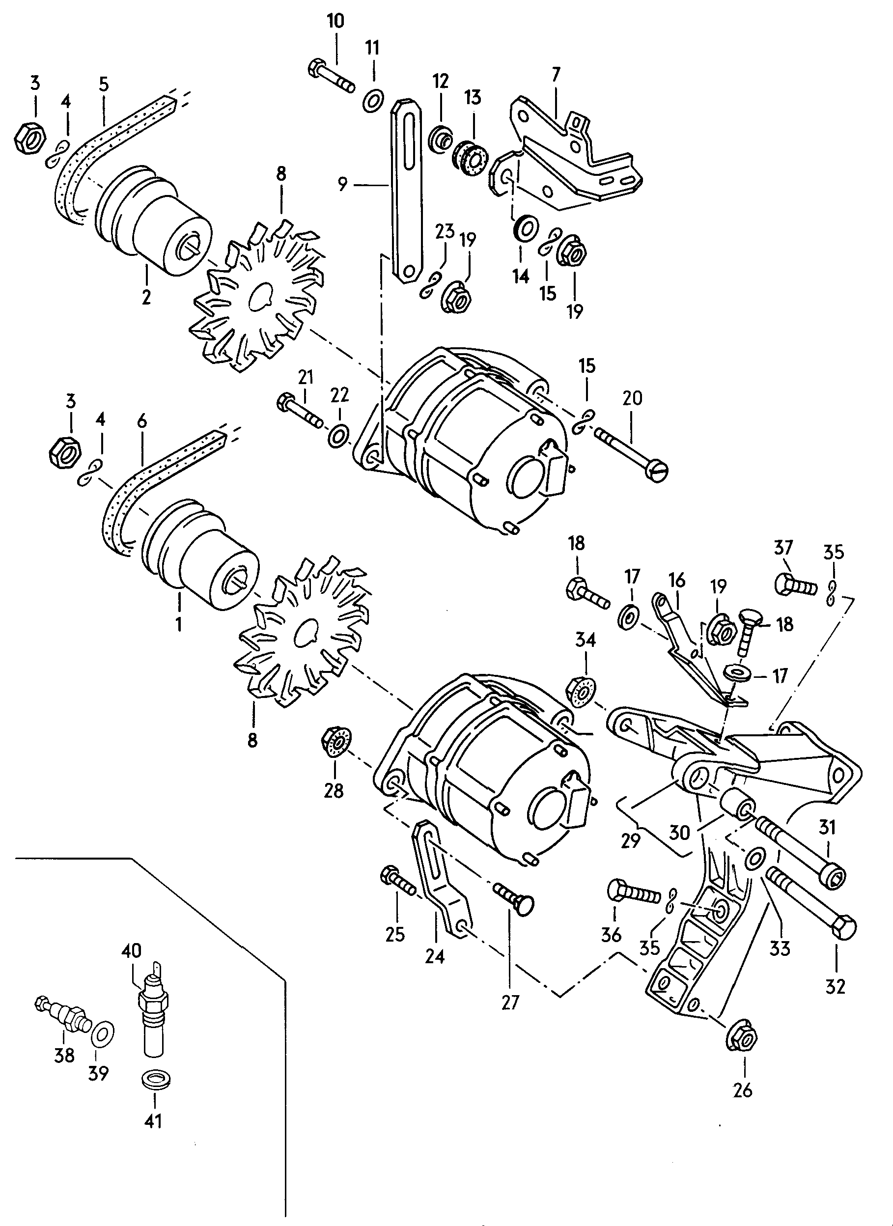Volkswagen Golf (1982 - 1984) - Alternator versions