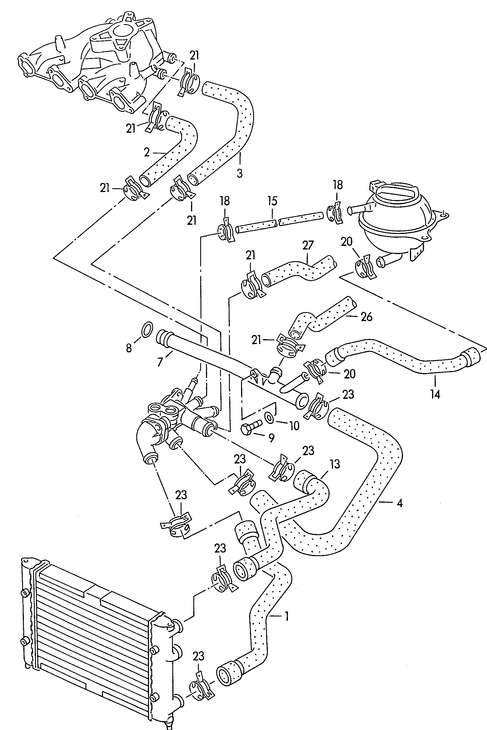 Volkswagen Golf (1995) - Coolant pump