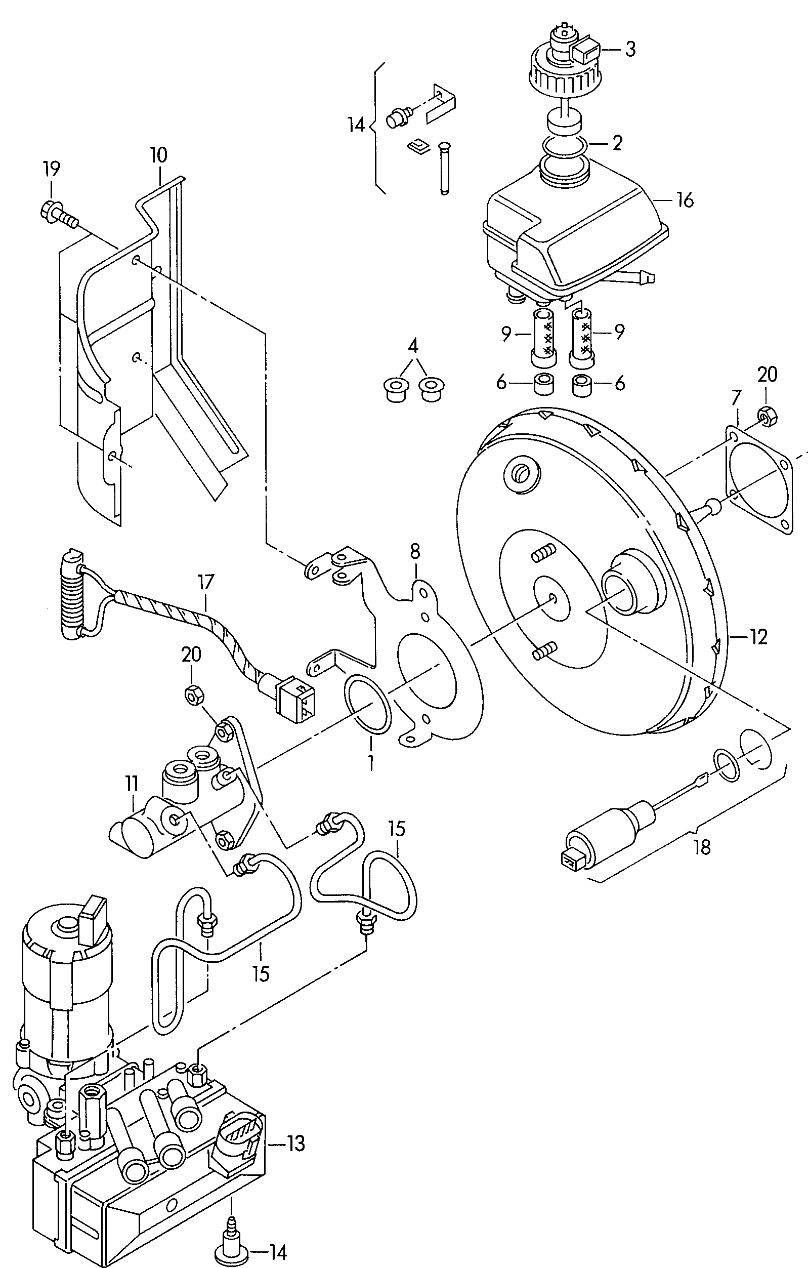 Volkswagen Golf Cabriolet (1994 - 1998) - Anti-locking brake syst. -abs