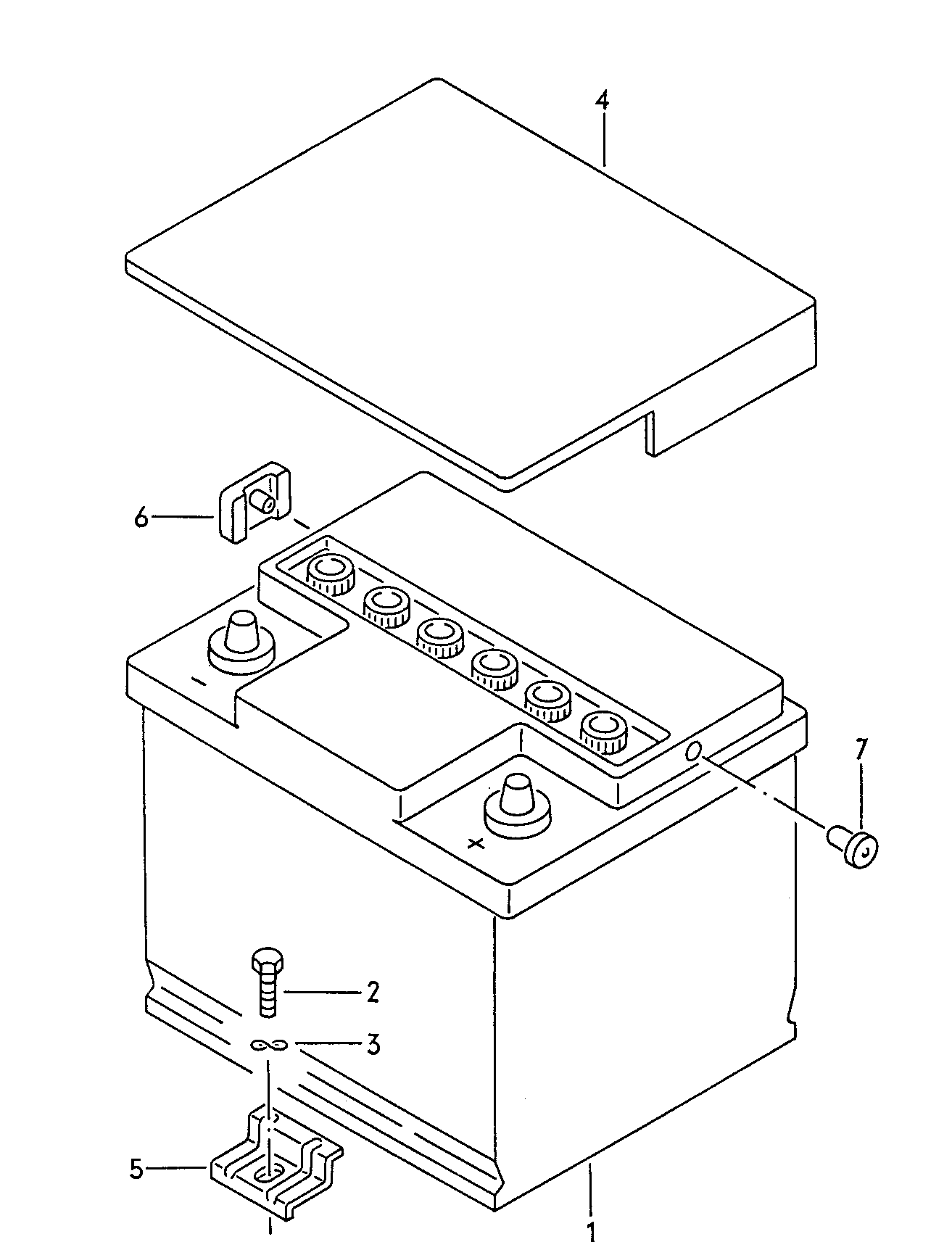 Battery mounting. Battery