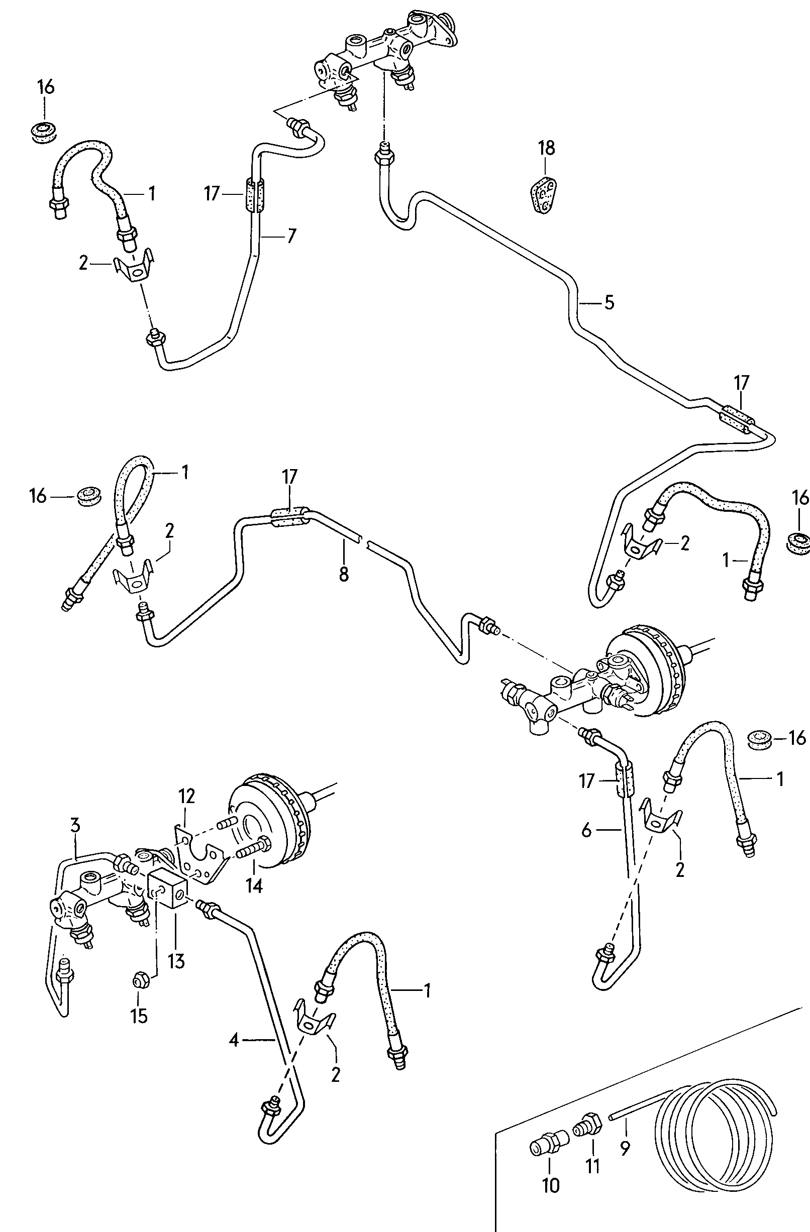 Volkswagen Golf (1981) - Brake master cylinder