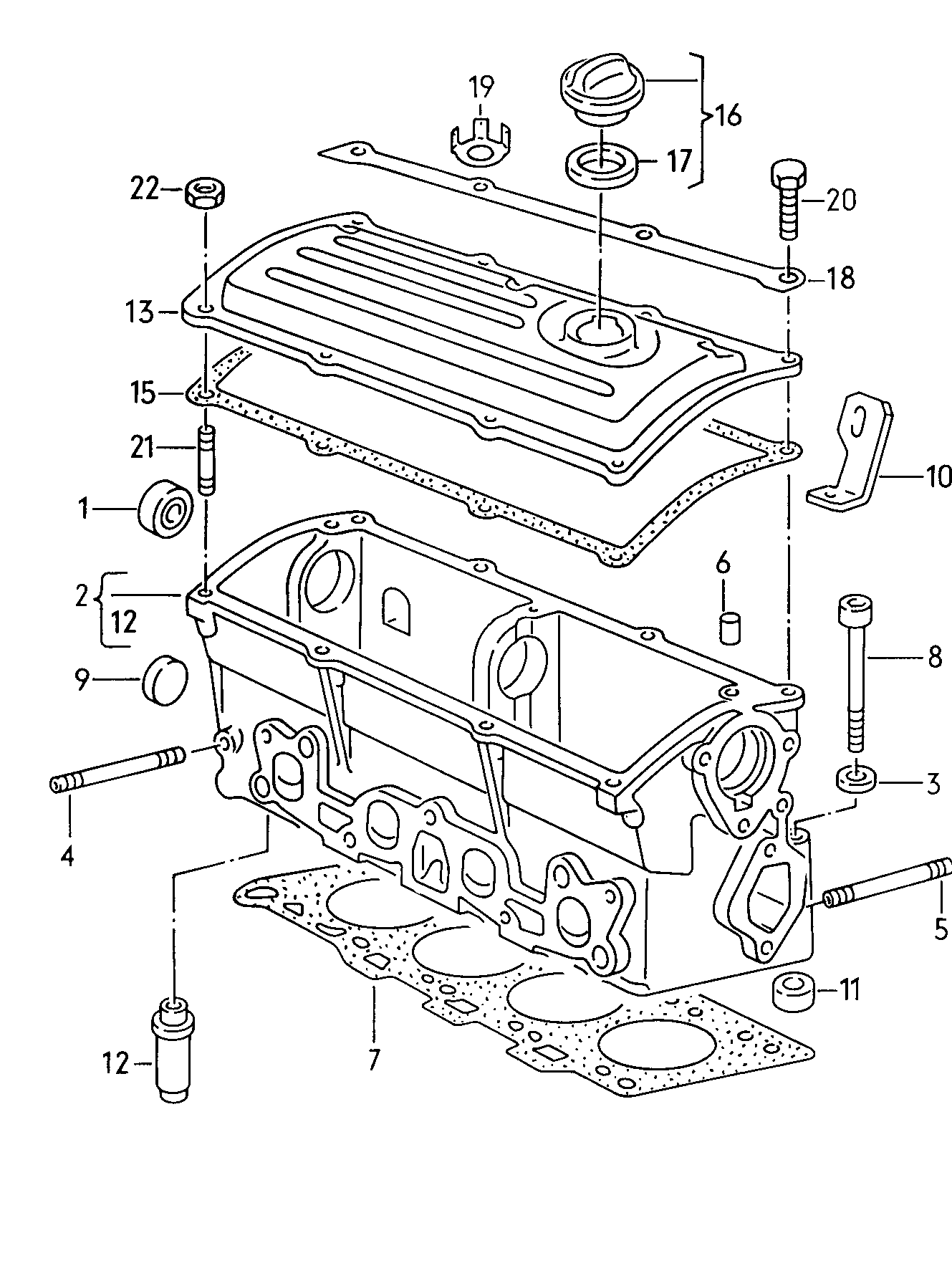 Cylinder block. oil sump