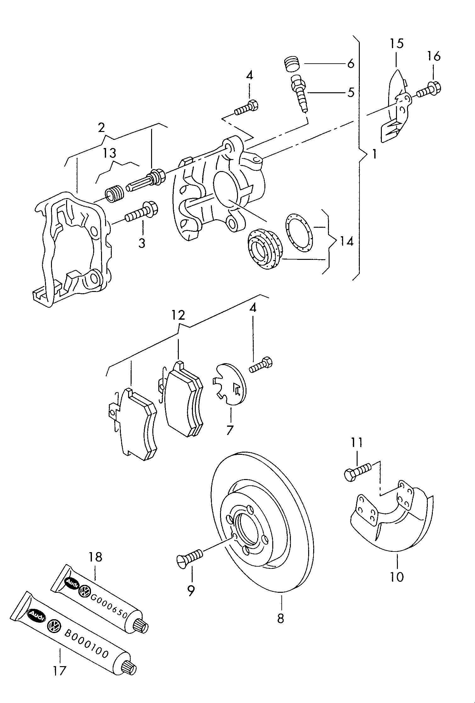 Volkswagen Golf (1997 - 1998) - Disc brake