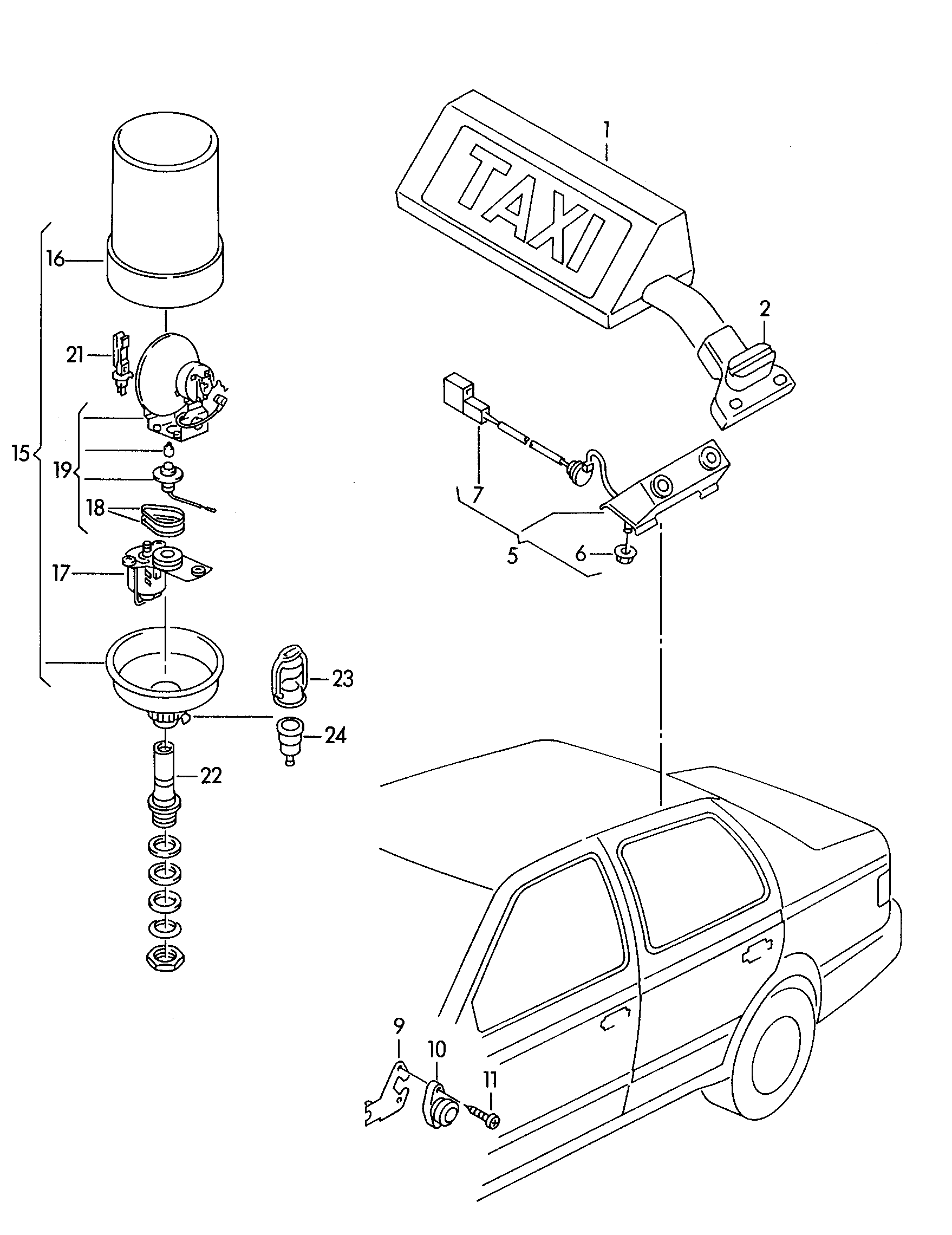 Volkswagen Golf (1997 - 1998) - Headlights