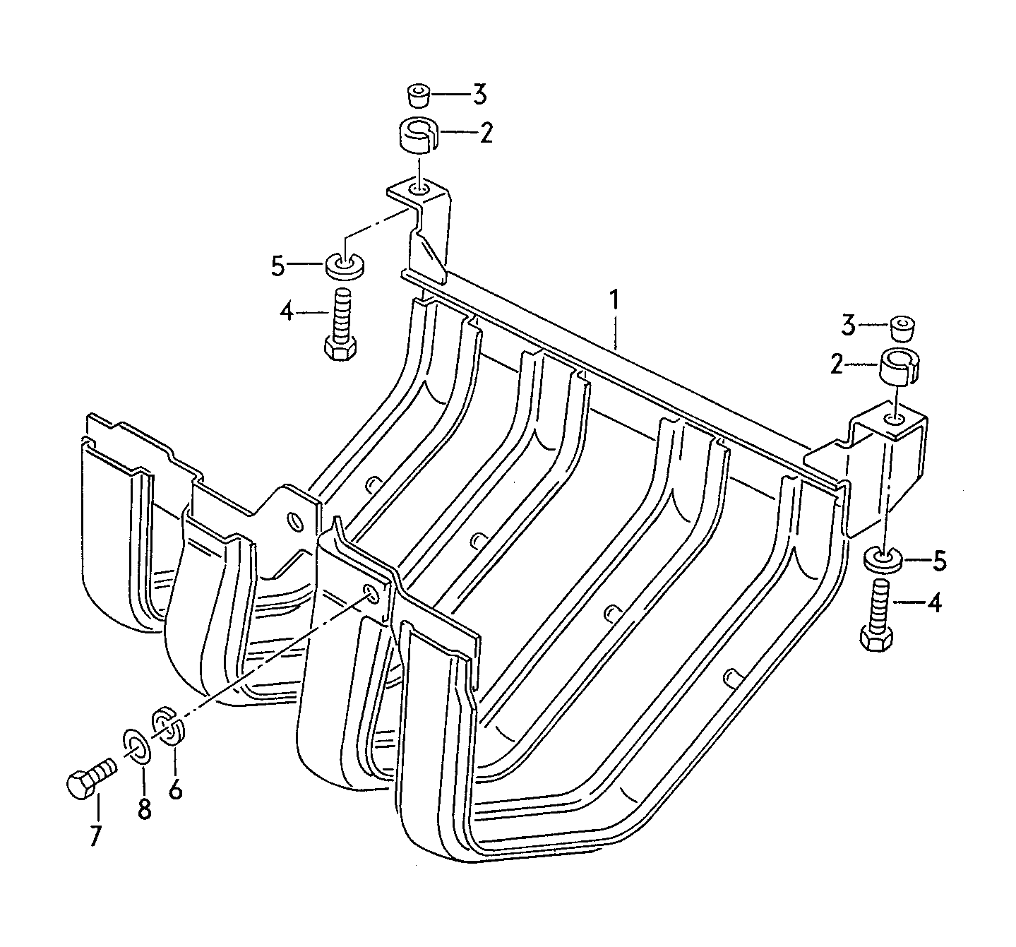 Volkswagen Golf (1997 - 1998) - Engine/gearbox assy skid plate. only for: