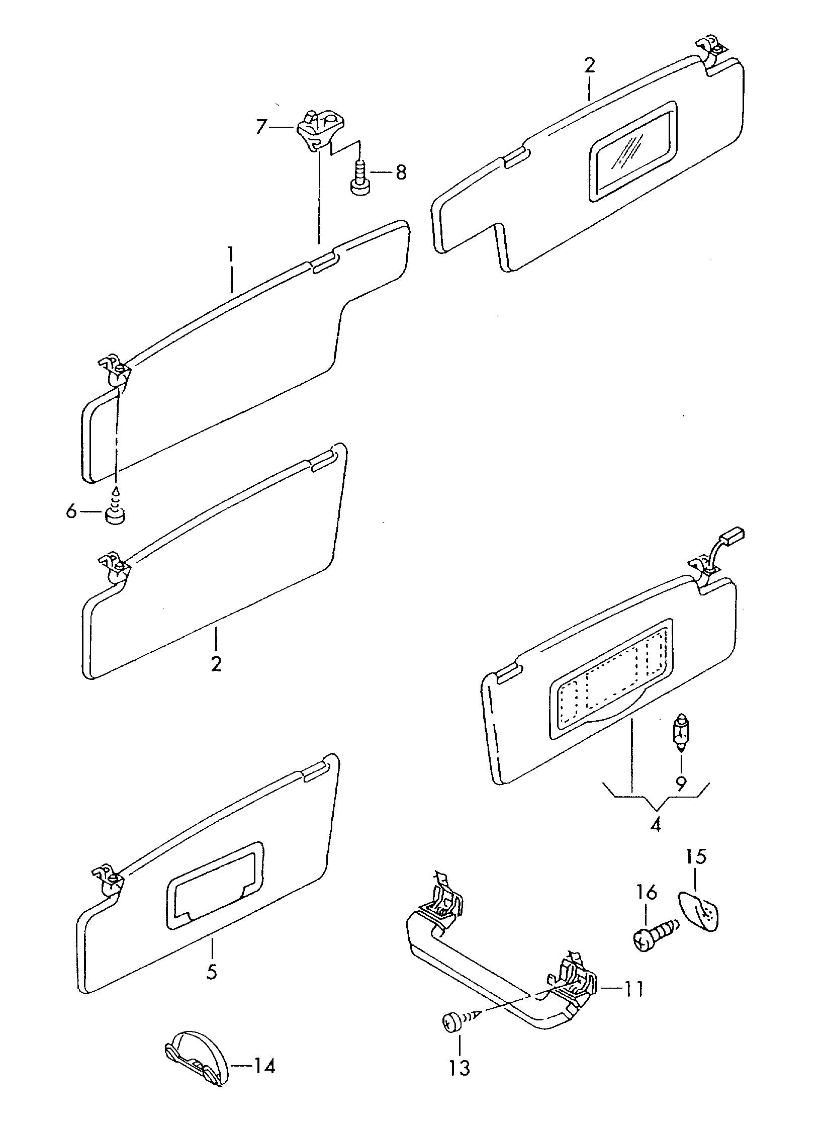 Volkswagen Golf (1997 - 1998) - Dashboard. dashboard fittings