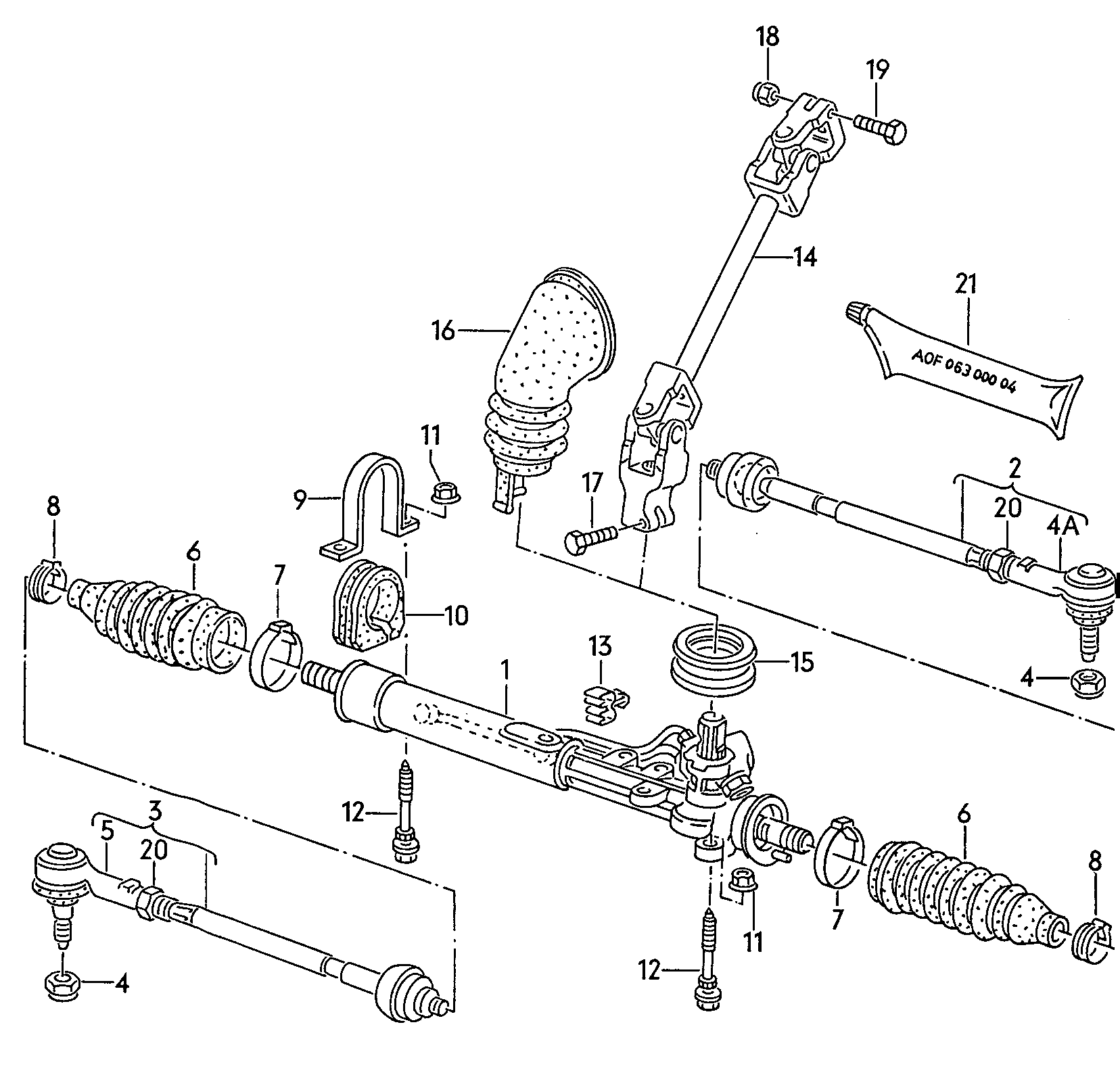Track rod. Steering gear