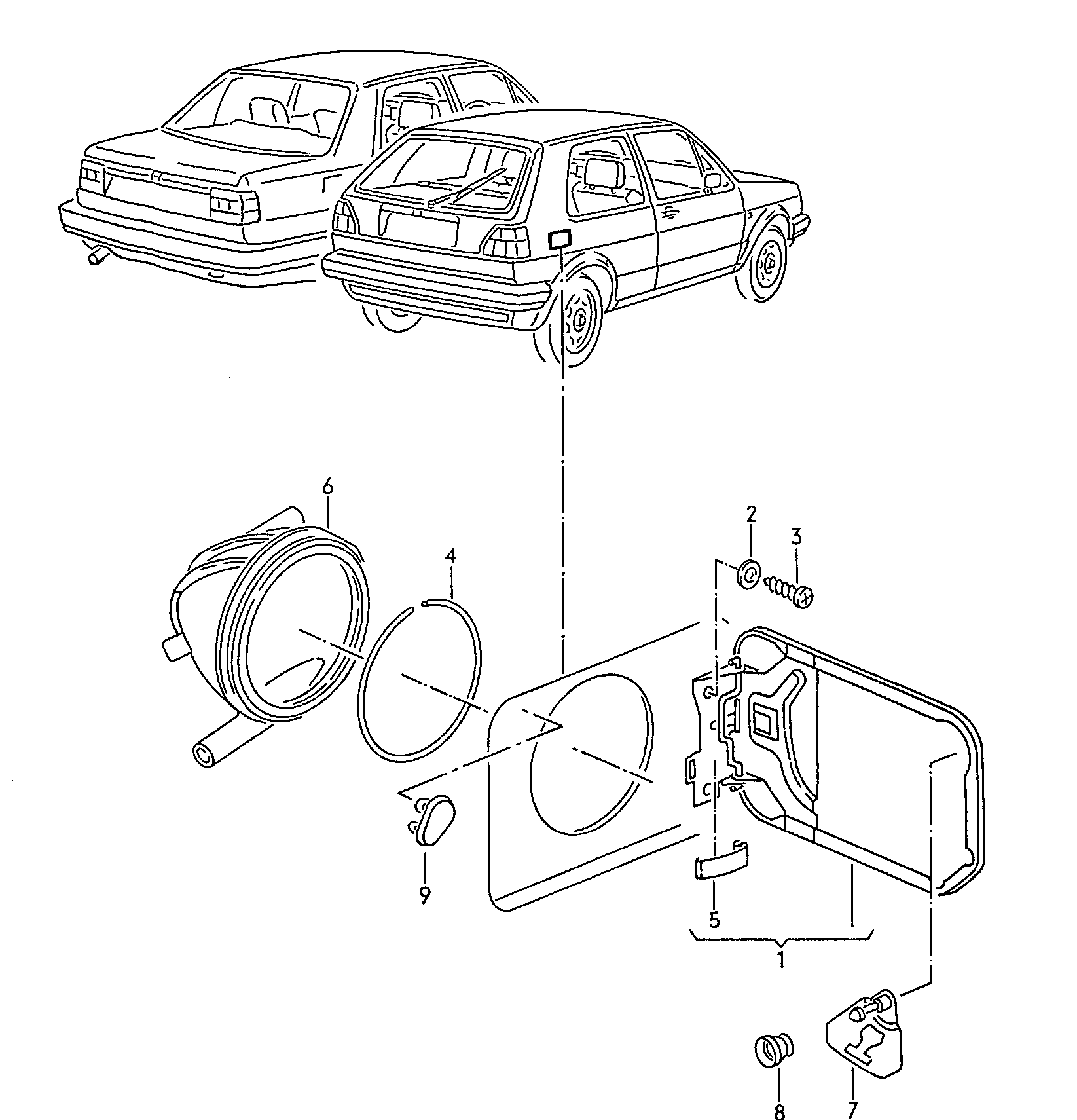 Side member. Wheel housing