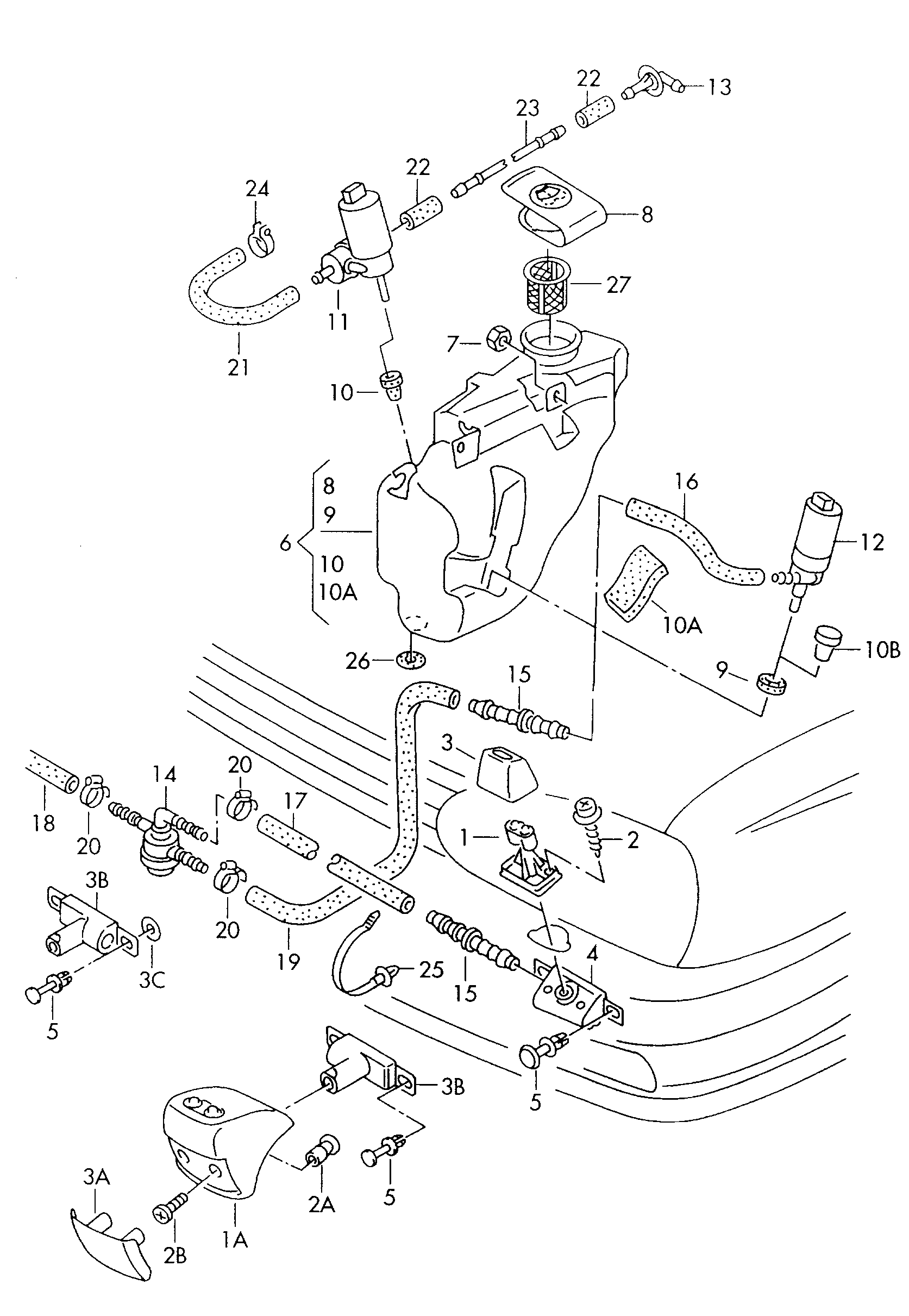 Volkswagen Golf (1997 - 1998) - Windshield wiper