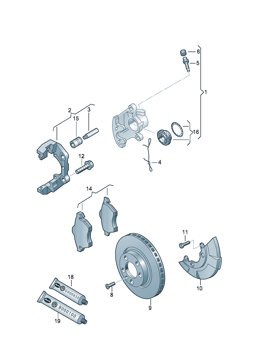 Volkswagen Golf (1997 - 1998) - Disc brake