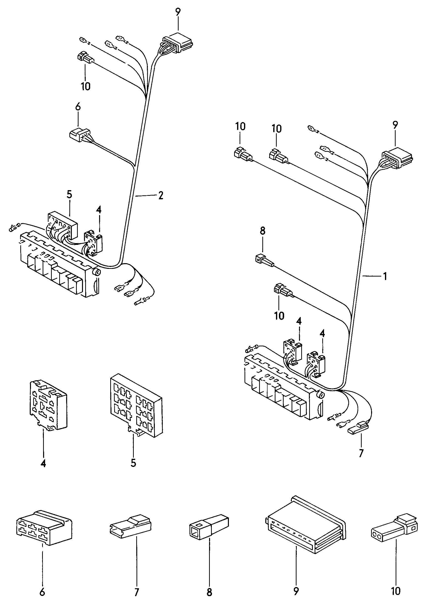 Volkswagen Golf (1982 - 1984) - Rear wiring set