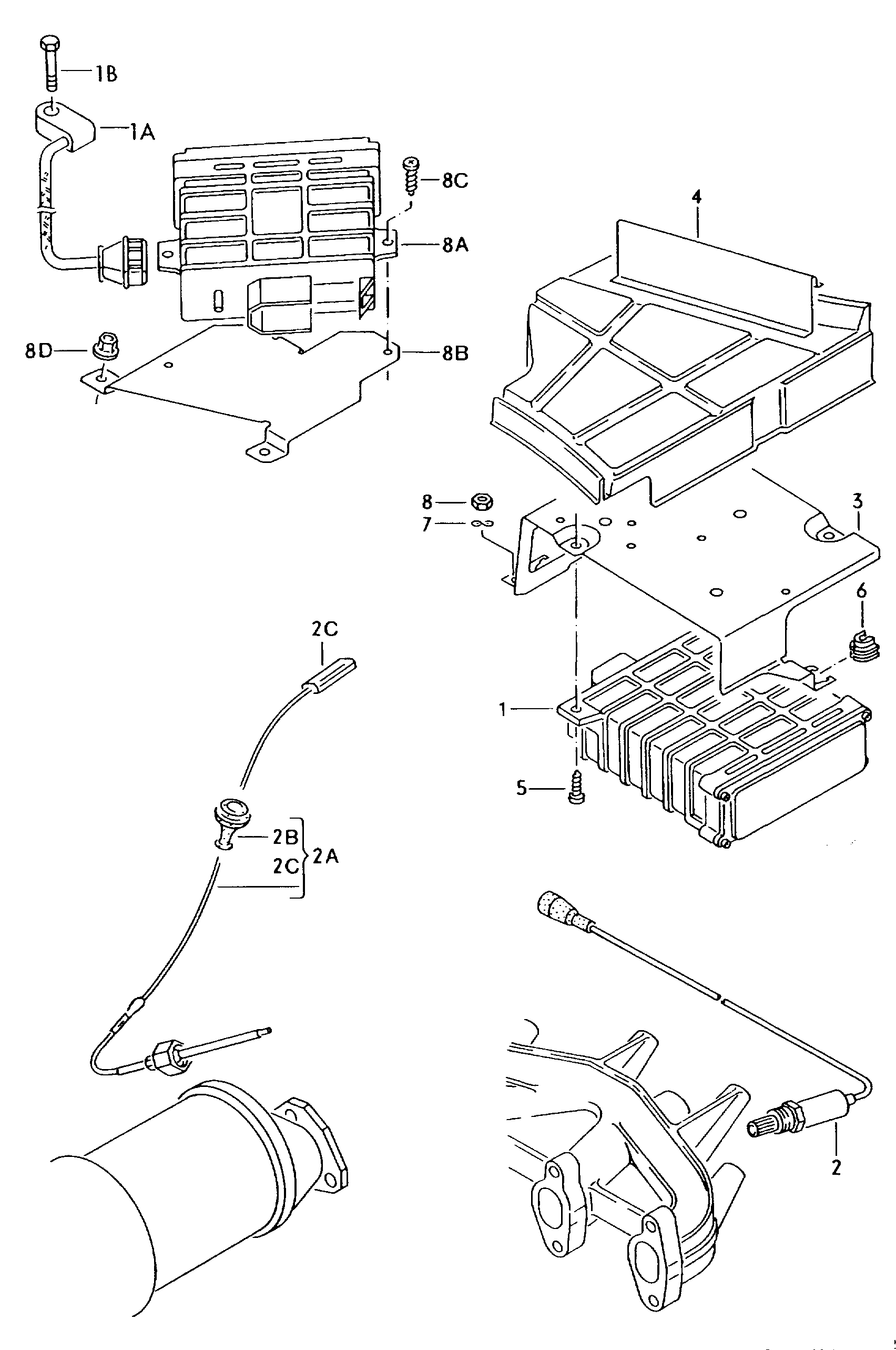 Lambda probe. Engine control unit. stop-start system