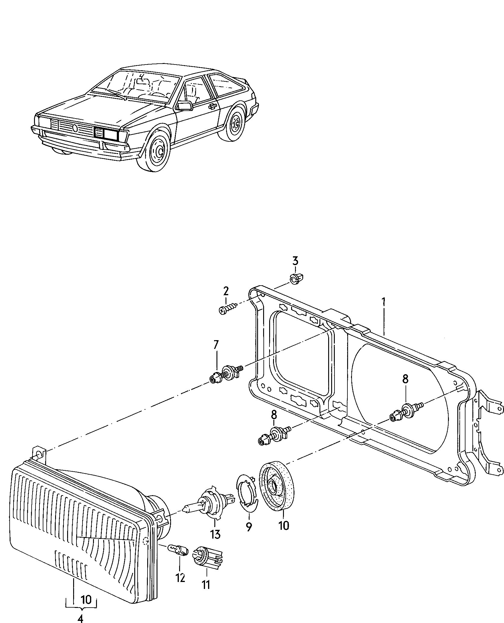 Volkswagen Golf (1981) - Headlights