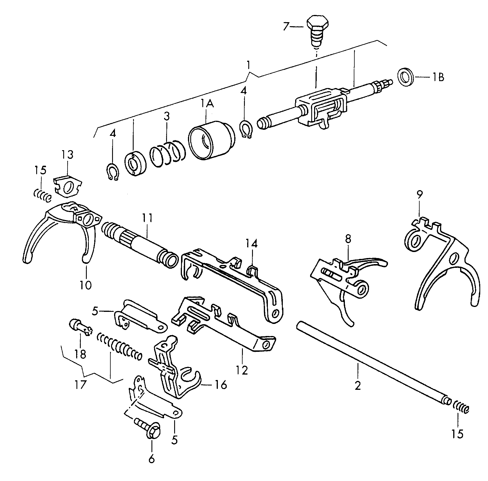 For 5 speed manual transmiss.. gears and shafts