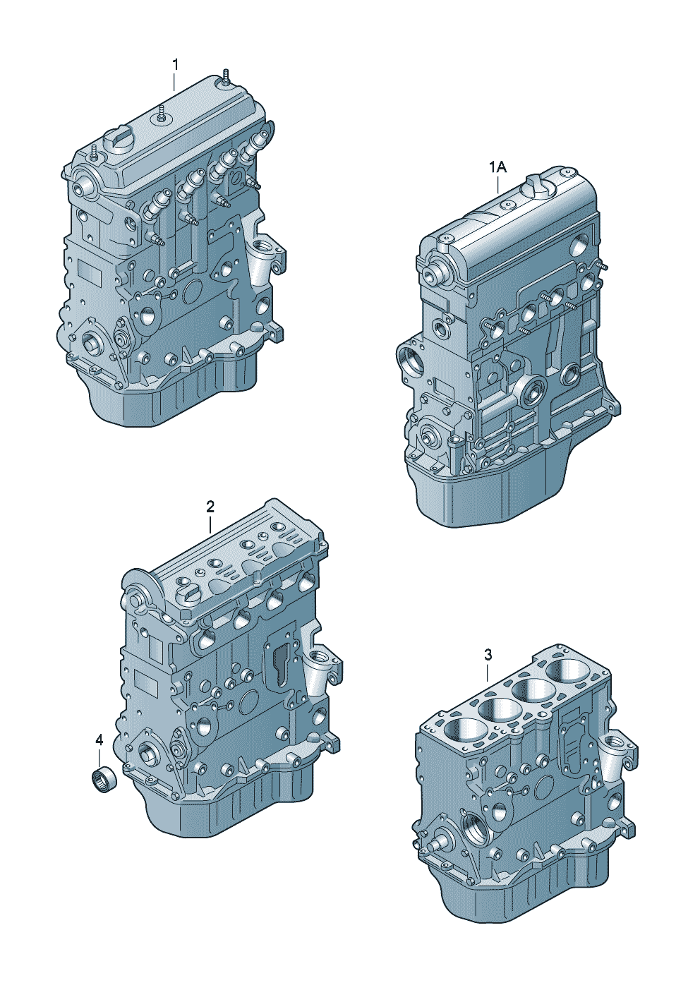 Volkswagen Golf (1997 - 1998) - Short block. Base engine